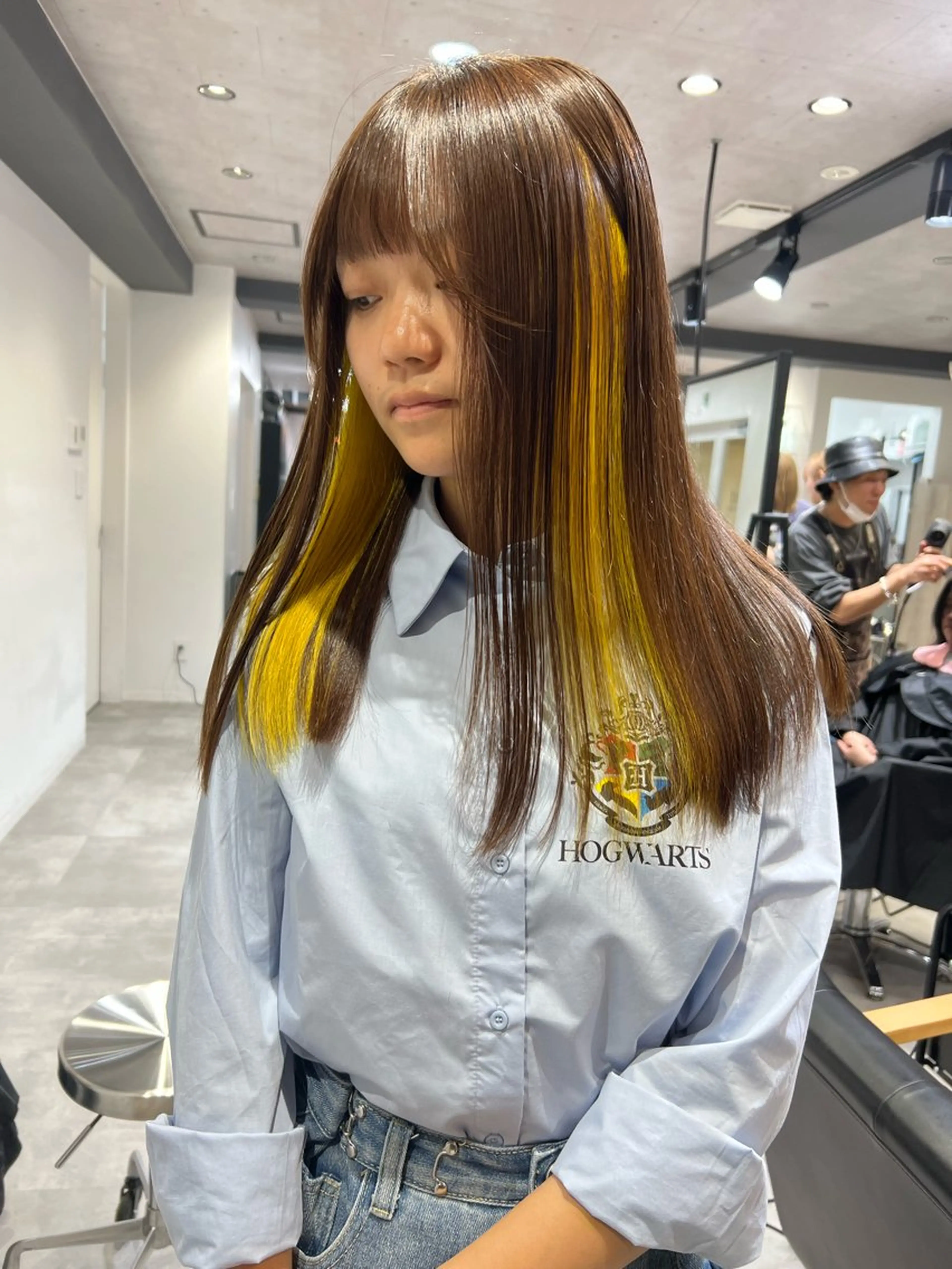 セミロング カラー ヘアカラー トリートメント ダブルカラー🩰 CHIHIRO👒のヘアスタイル