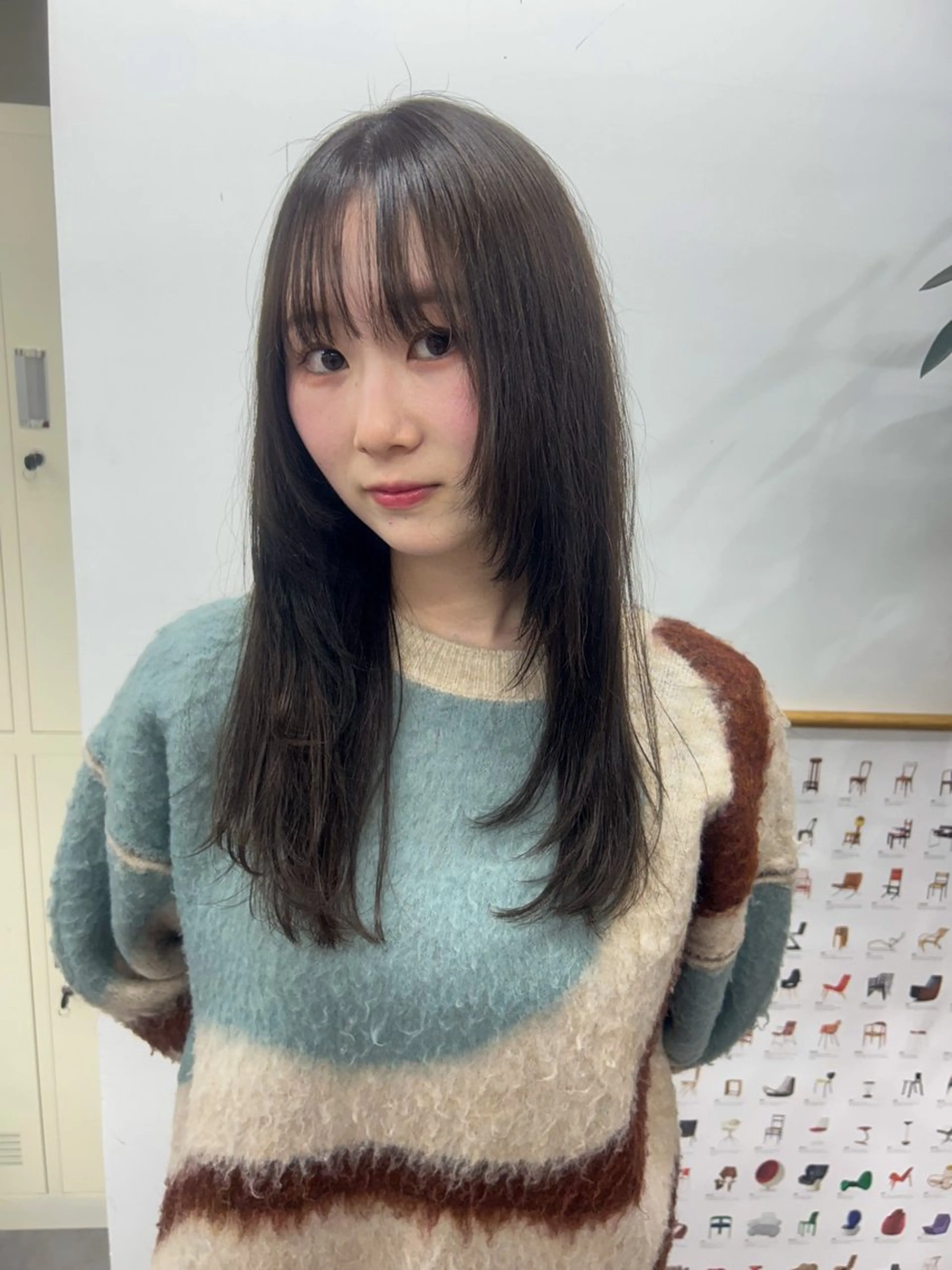 ロング レイヤーカット カット ヘアカラー トリートメント ARATA / tap/県庁近くのヘアスタイル