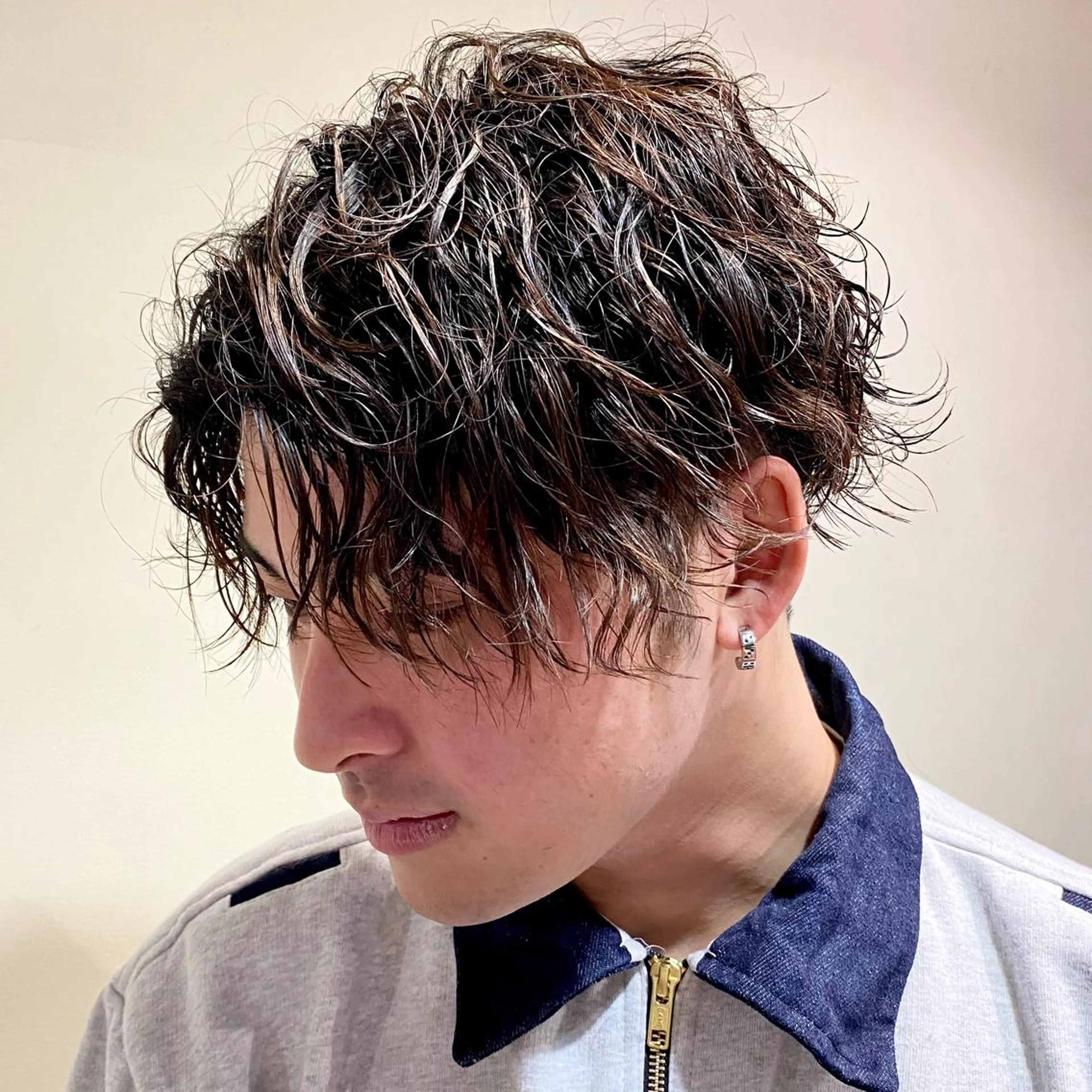 パーマ メンズ カット パーマ ヘアセット メンズブリーチカラー /パーマ ごーた立川のヘアスタイル