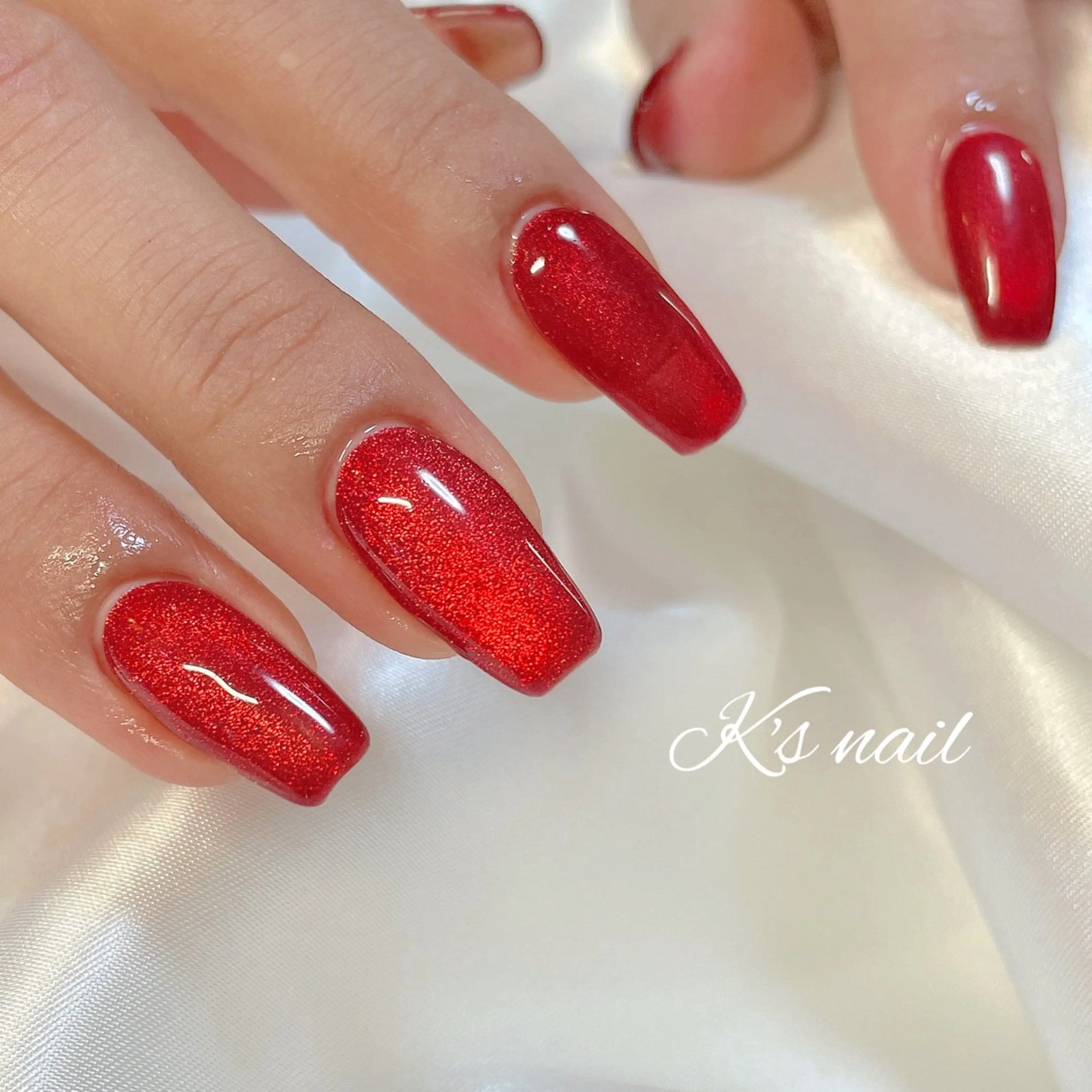 ネイル キラキラネイル マグネットネイル ハンドネイル K's nail kotoeのネイルデザイン