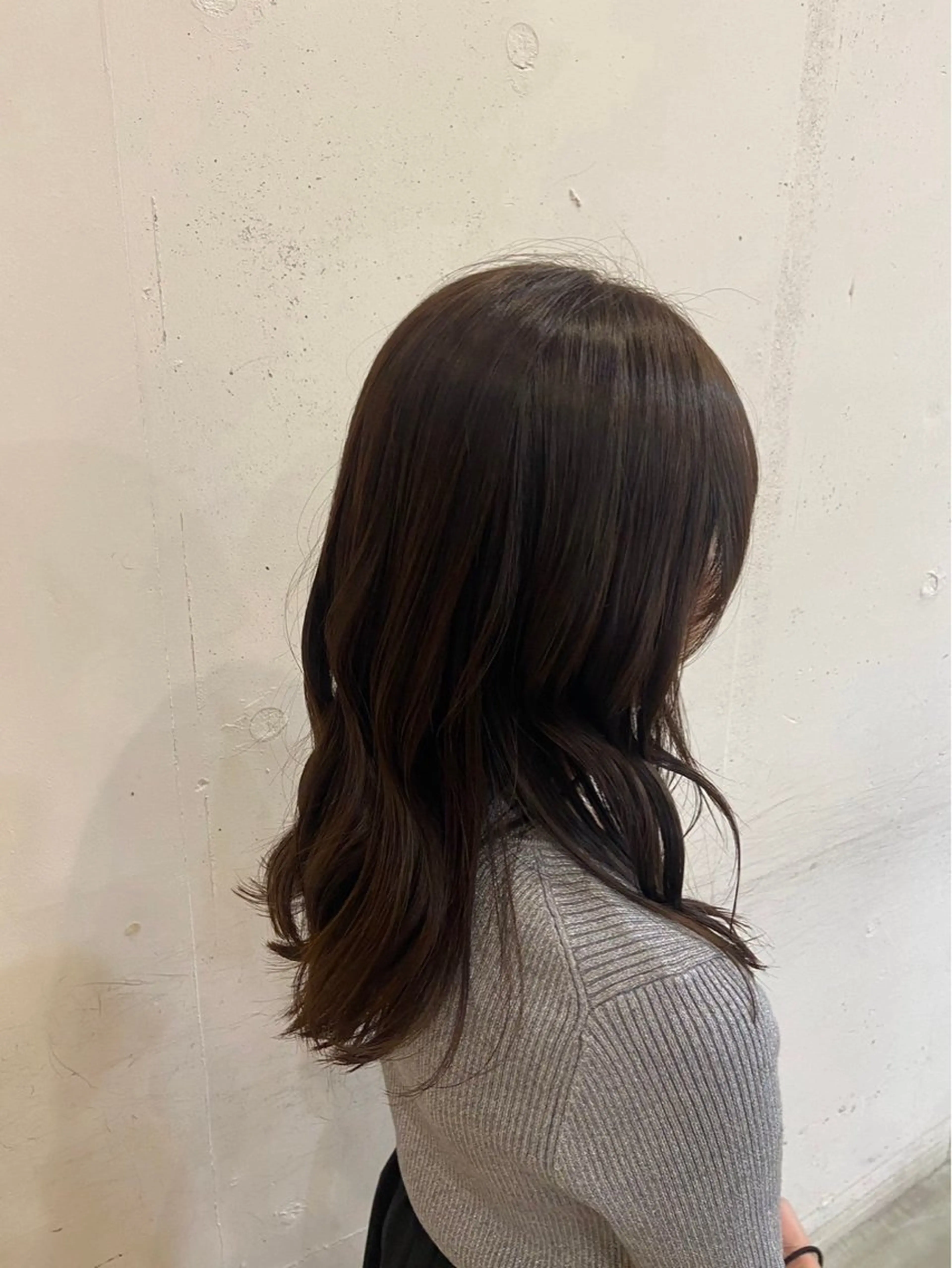 ミディアム カラー ヘアカラー ブリーチなし透明感 カラー✨横山 佳希のヘアスタイル