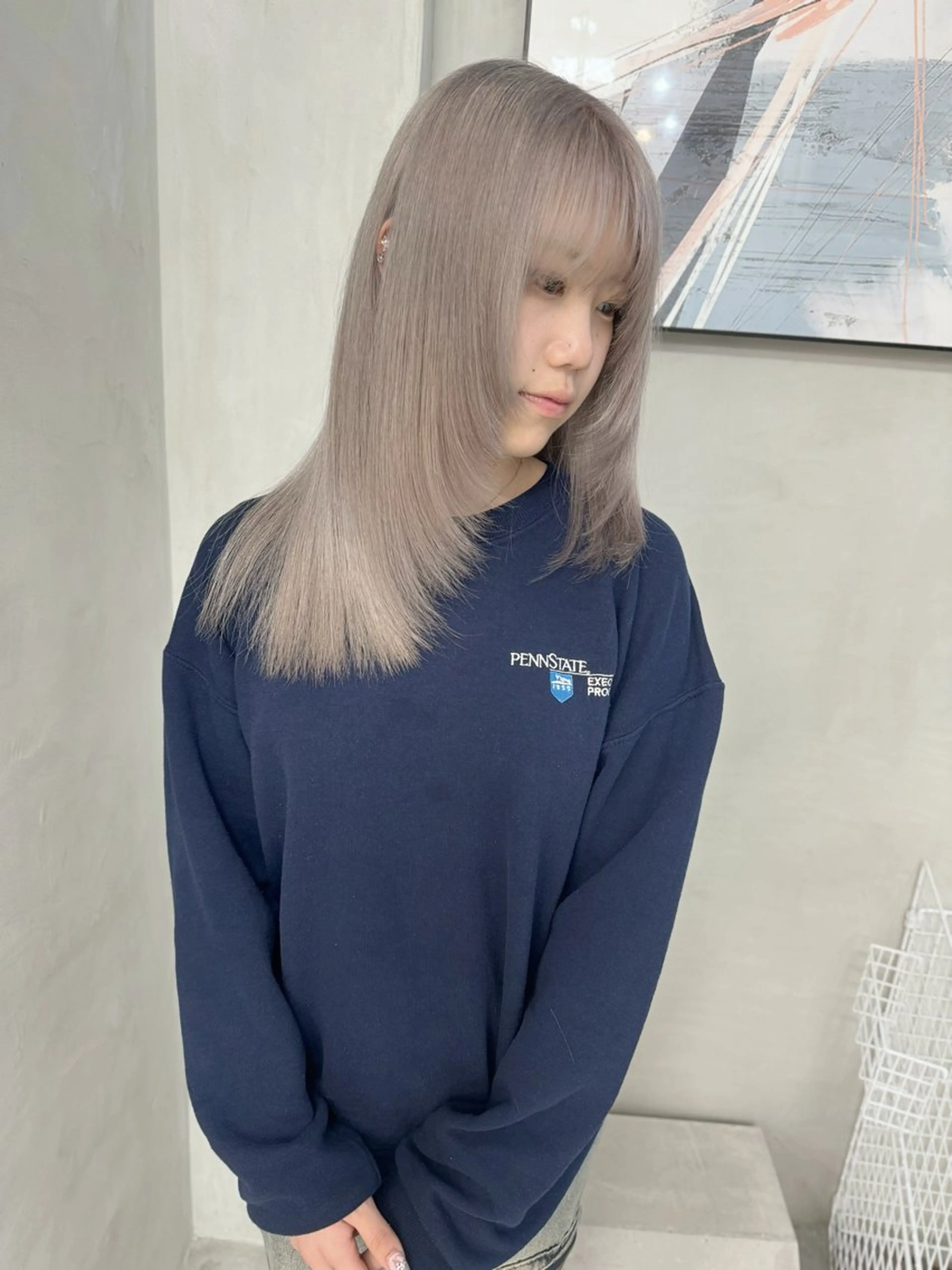 カラー シルバー ヘアカラー ダメージレスブリーチ 専門美容師/クワさんのヘアスタイル