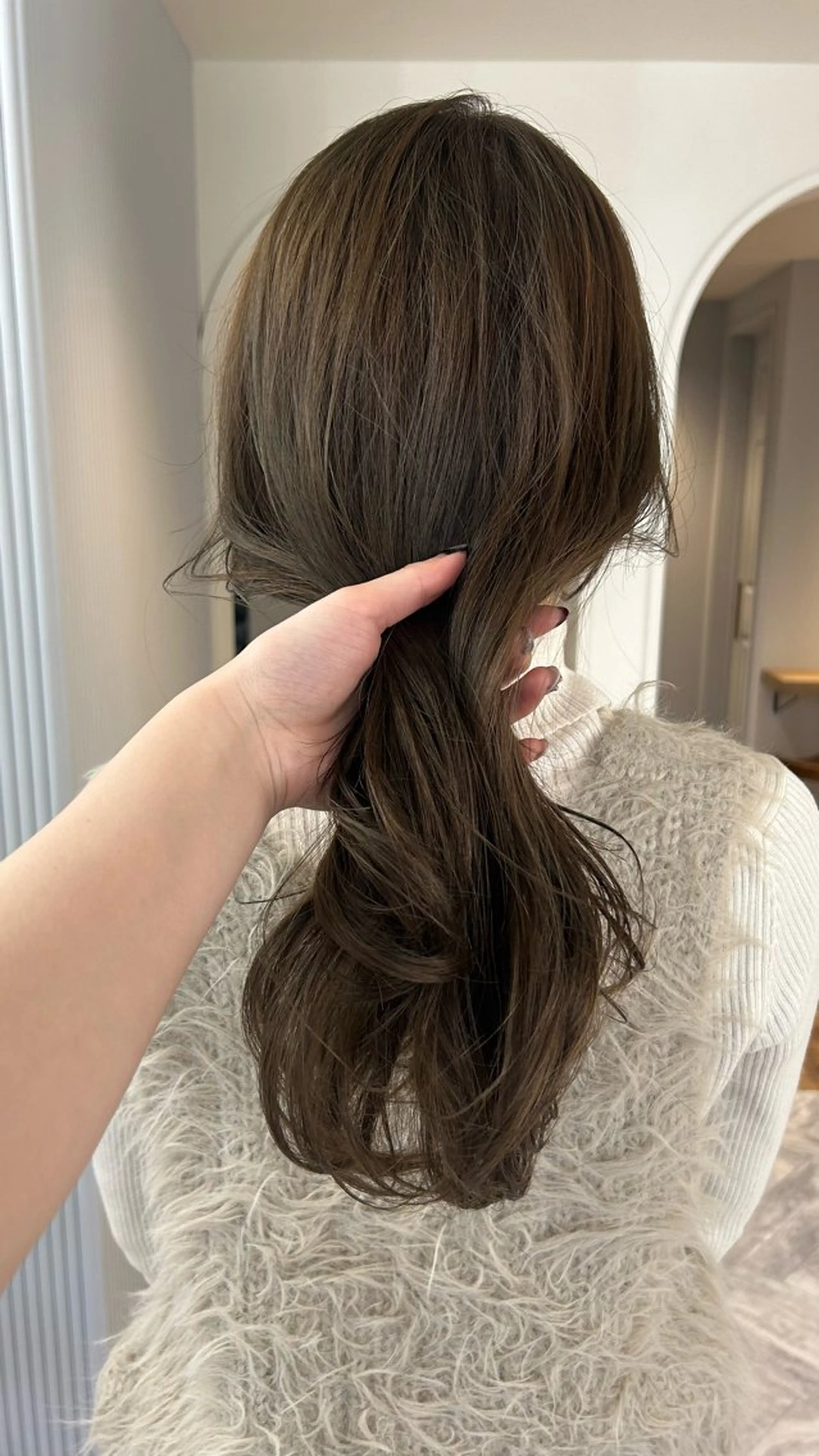 セミロング カラー カット ヘアカラー トリートメント じゅわっと暖色カラー 🍊Moemiのヘアスタイル