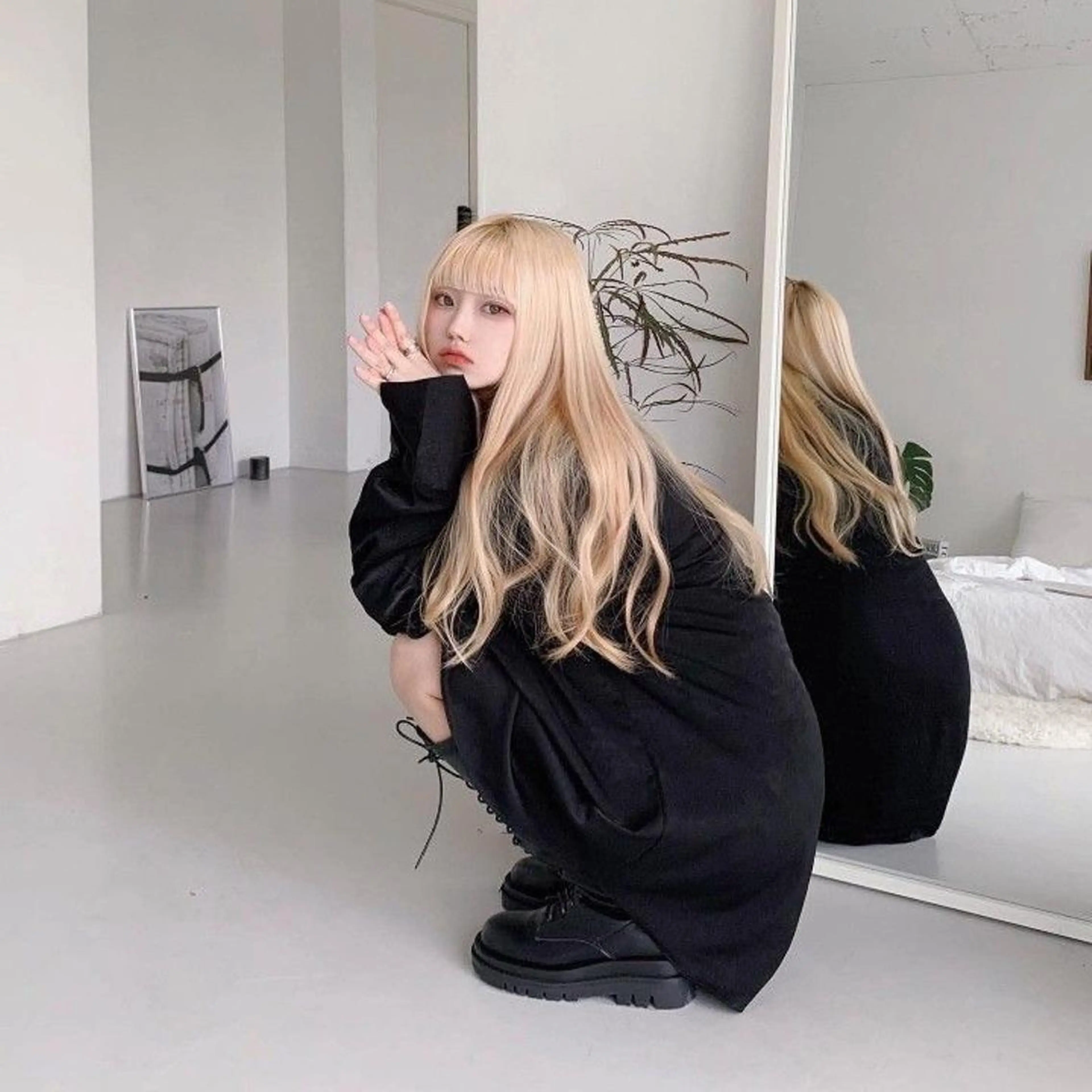 セミロング カラー ヘアカラー トリートメント ヘッドスパ 山崎/ボブ縮毛矯正 レイヤー髪質改善のヘアスタイル