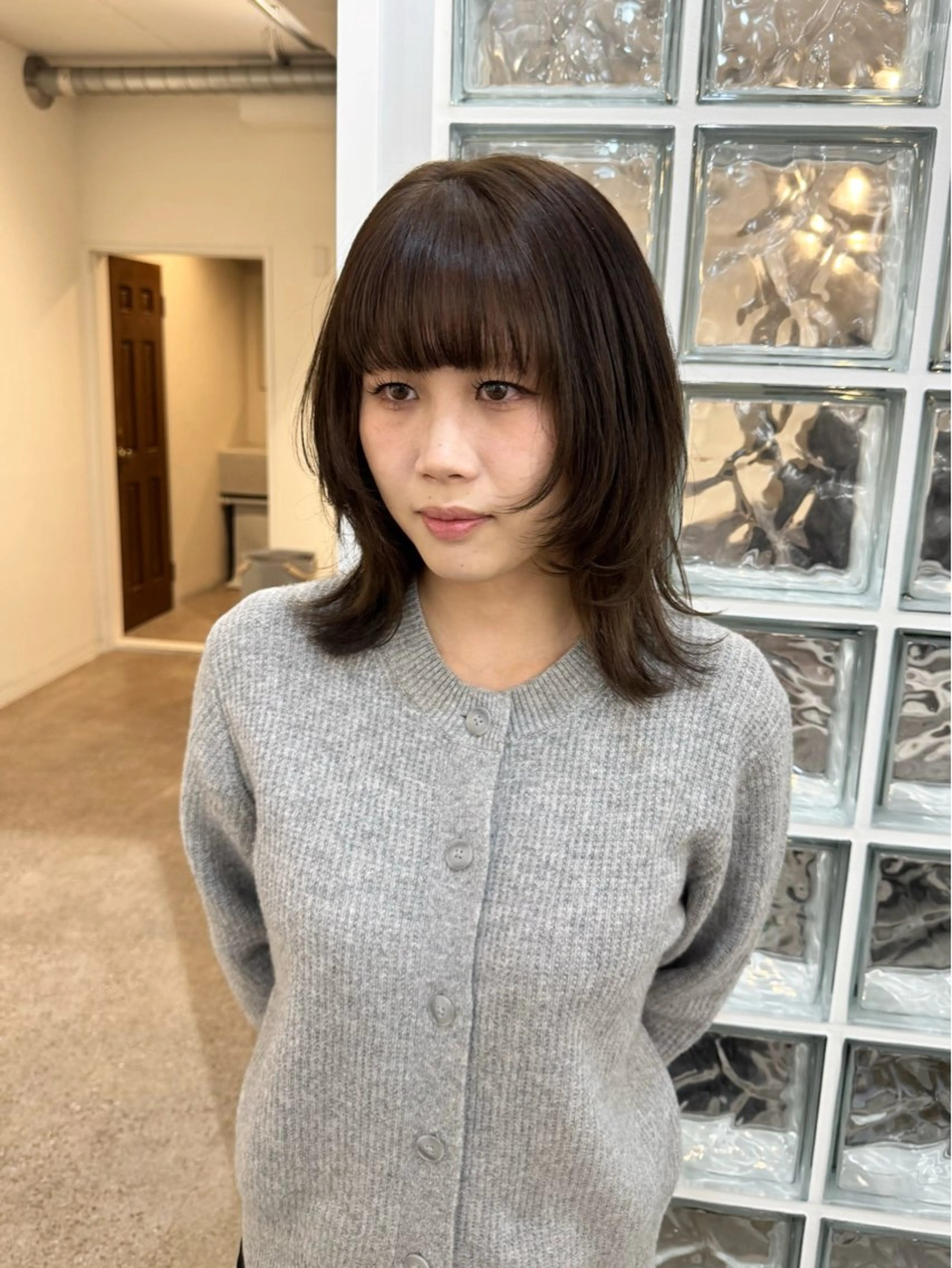 ミディアム カット 縮毛矯正 トリートメント 名古屋/髪質改善/ アヤカのヘアスタイル