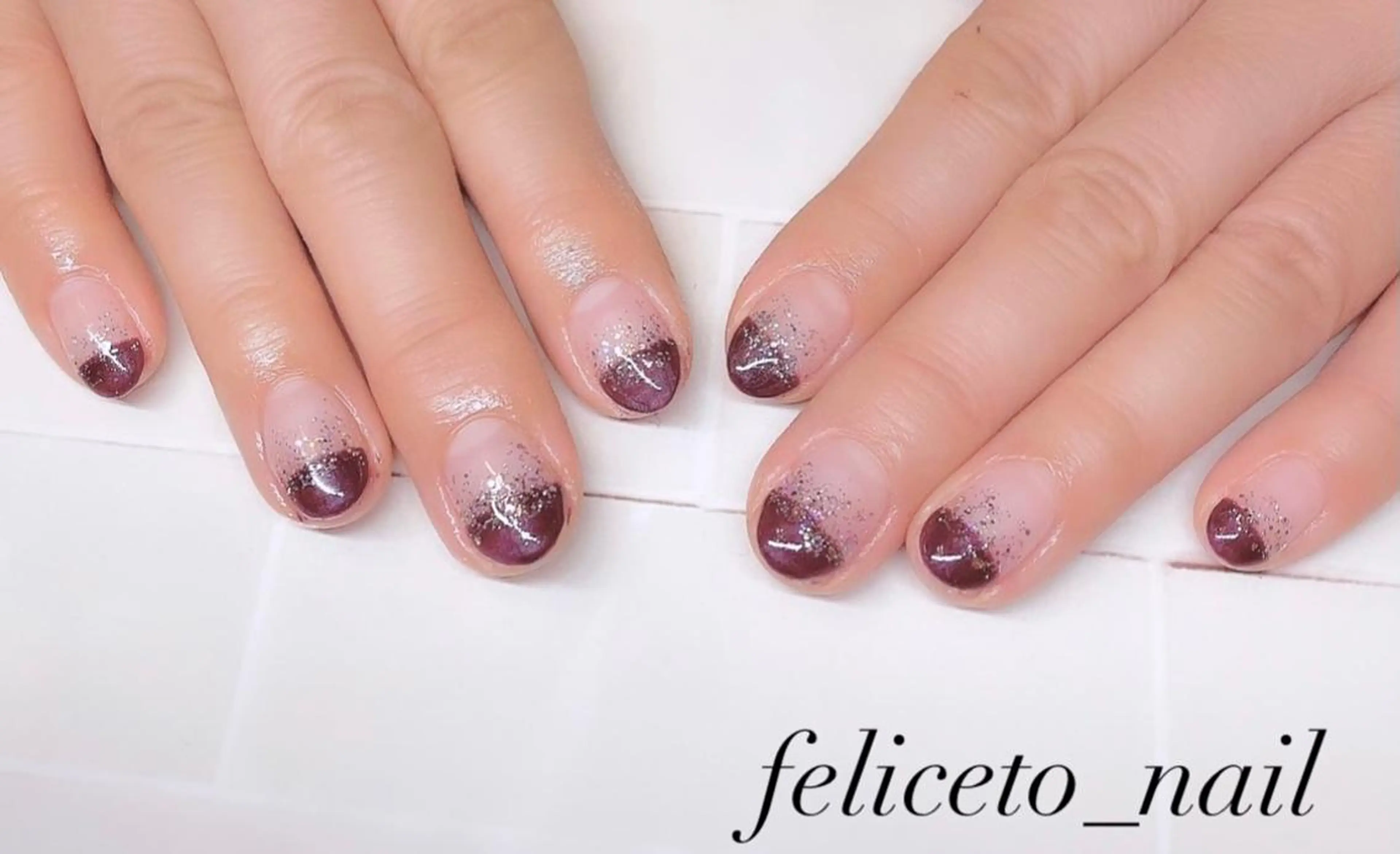 ネイル ボルドー フレンチネイル feliceto_nail所属・Honokaホノカ nailのエステ・リラクイメージ