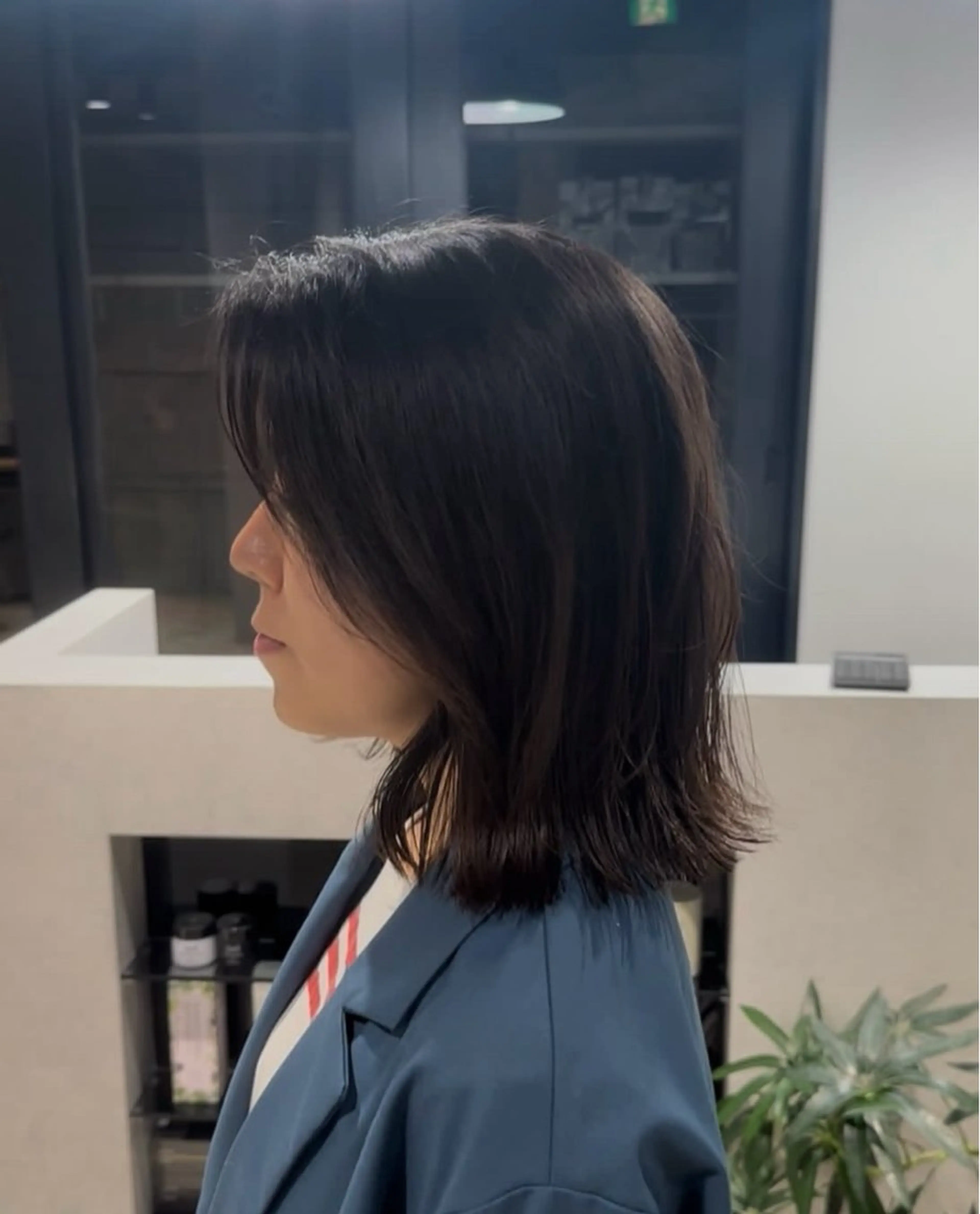 ミディアム カラー ブラウンカラー 顔まわりレイヤー レイヤーカット 骨格・似合わせカット 【原宿】Fukaのヘアスタイル