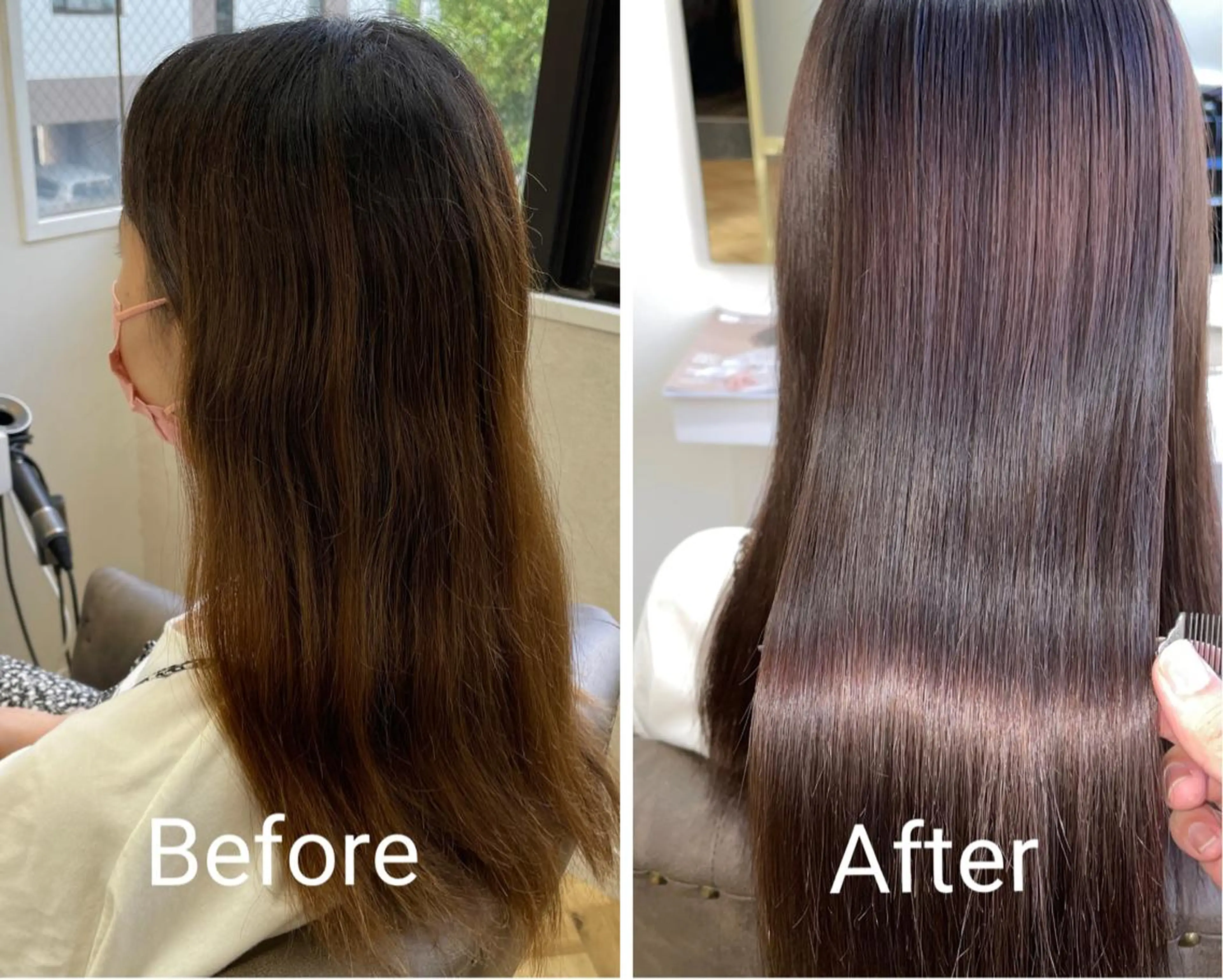 セミロング カラー 髪質改善特化 スギヤマハヤトのヘアスタイル