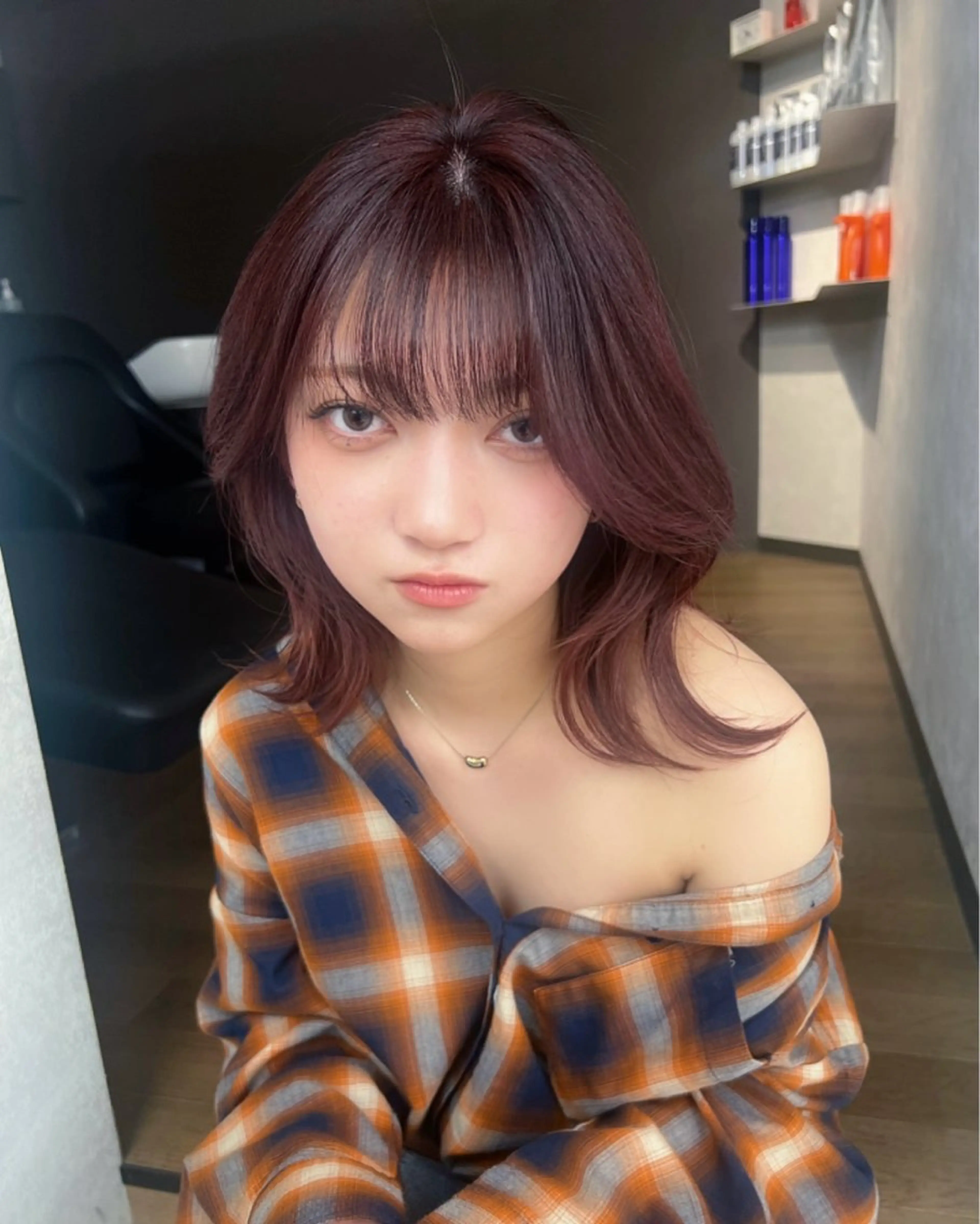 🍂【ミニモ学割】カット＋カラー＋トリートメント【ウルフカット、韓国風レイヤー、レイヤーカット、ハッシュカット】の写真