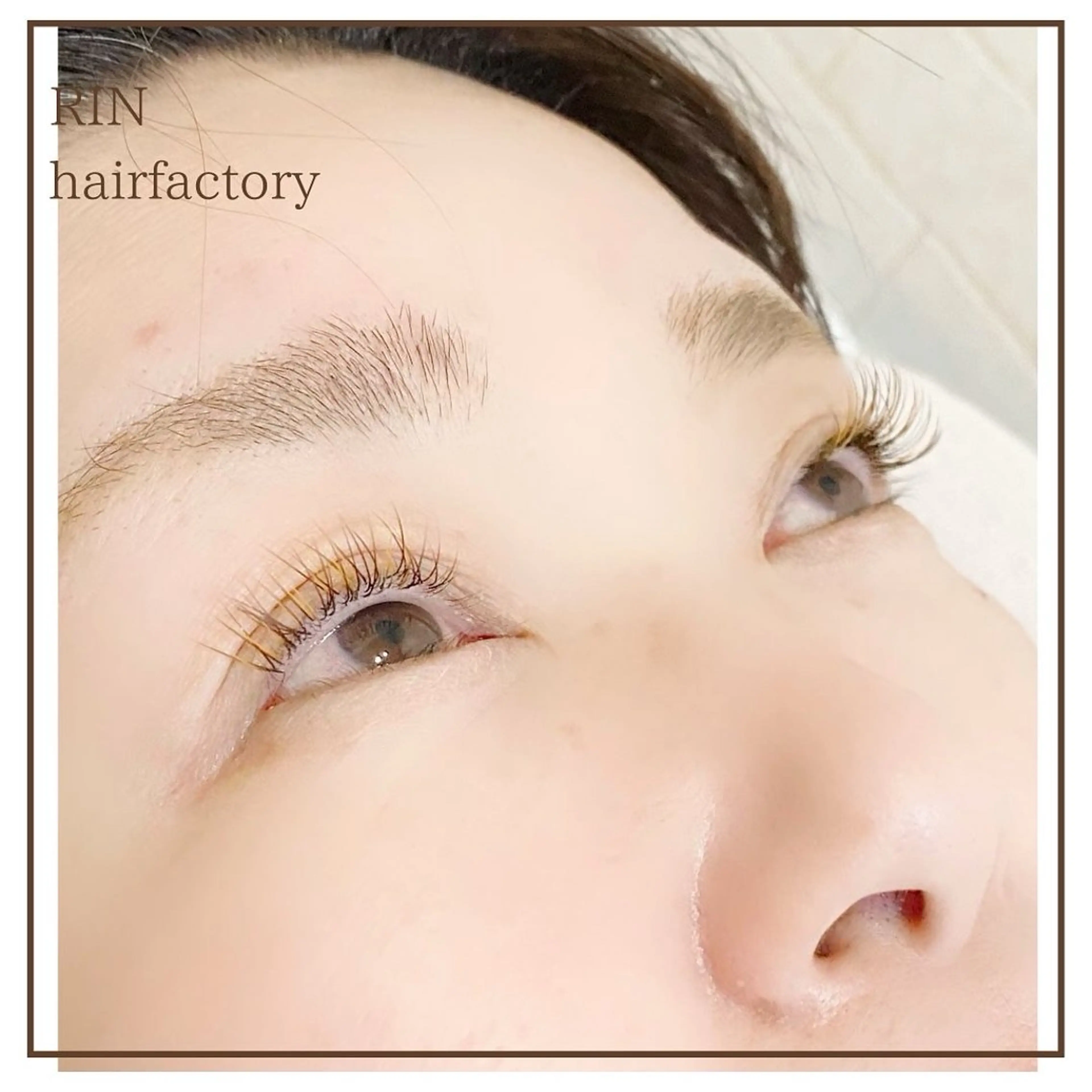 マツエク・マツパ Cカール カラーマツエク ナチュラル 一重×まつ毛パーマ マツエク RIN hairfactory所属・持田 絵海のマツエク・マツパデザイン