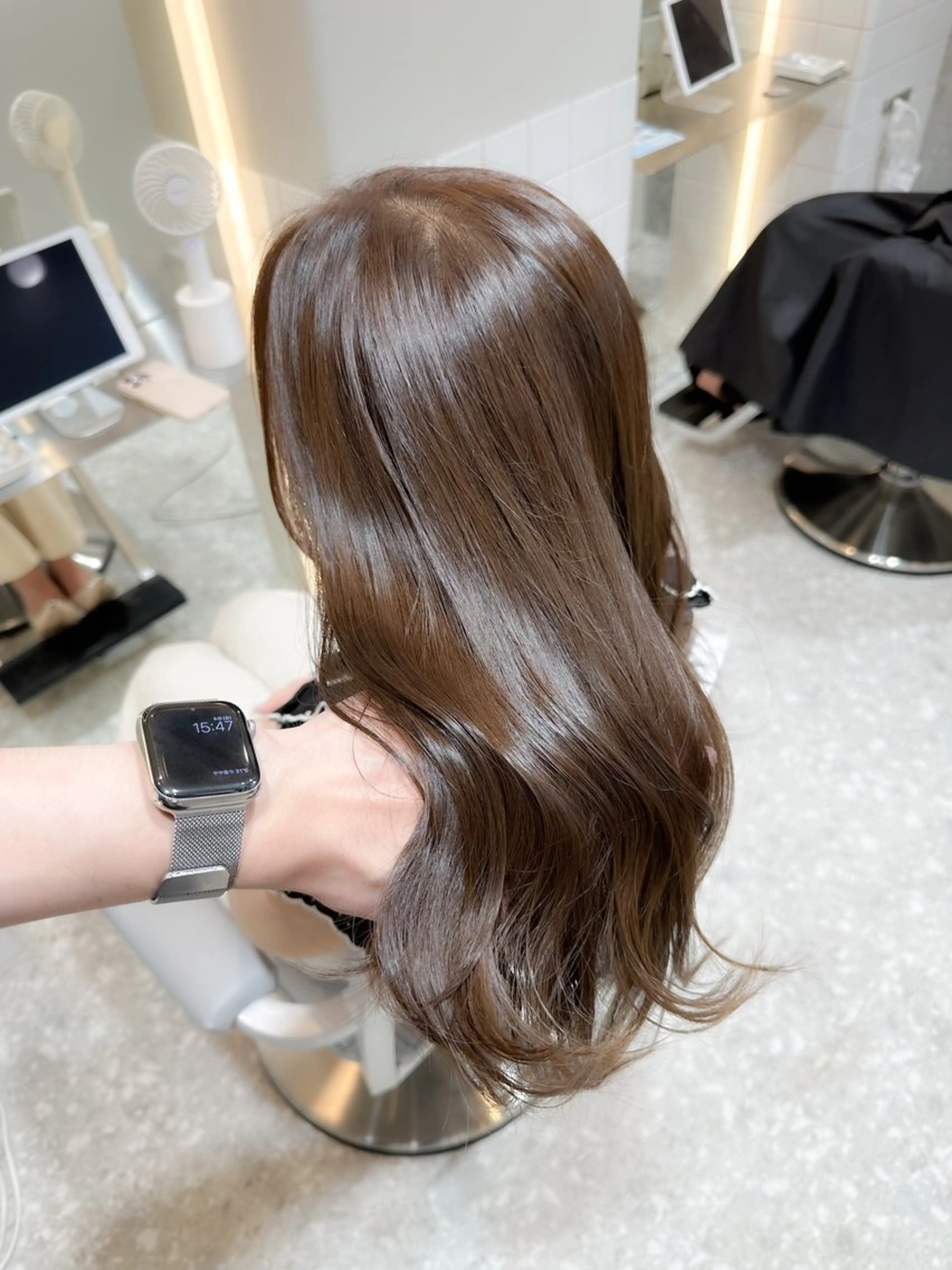 セミロング カラー シールエクステ セミロングパーマ ブリーチ ケアブリーチ ダブルカラー カット ヘアカラー トリートメント 新宿/韓国風レイヤー 髪質改善/渋谷直樹のヘアスタイル