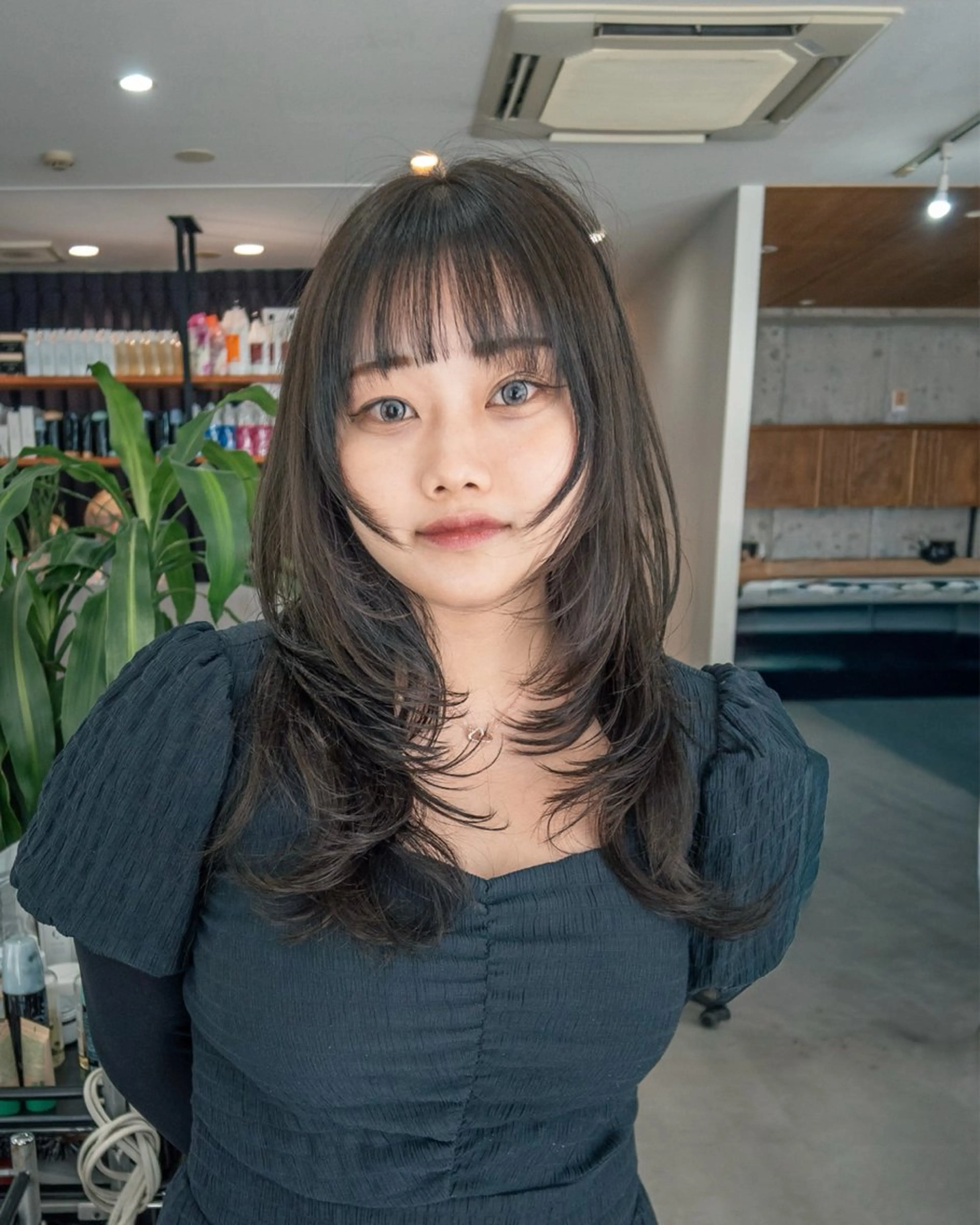 セミロング 髪質改善 レイヤーカット トリートメント カット トリートメント レイヤー/ウルフ/ ハッシュカット/そらのヘアスタイル