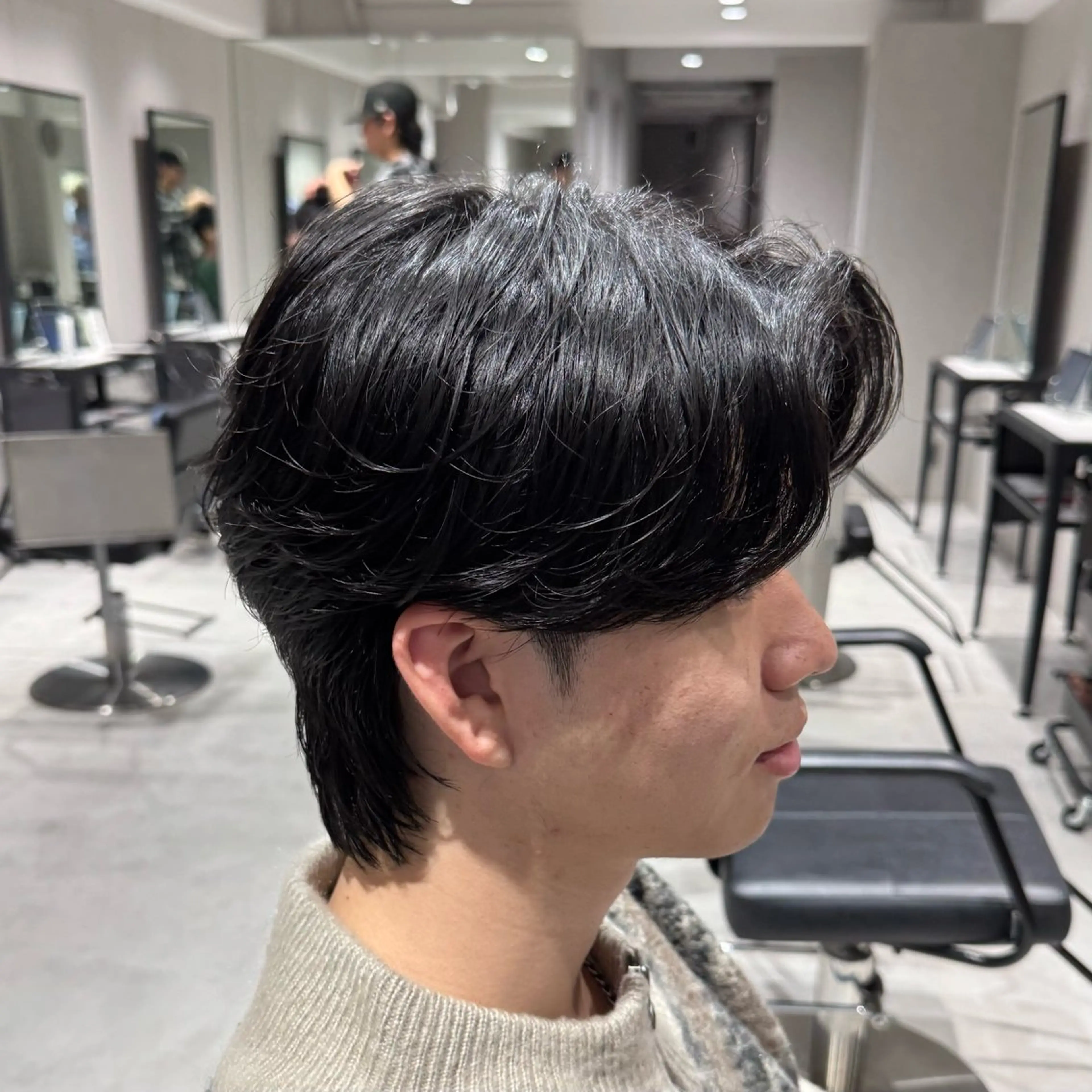 メンズ センターパート カルマパーマ メンズパーマ 曲がる縮毛/カルマパ ーマ/池袋/横村大全のヘアスタイル