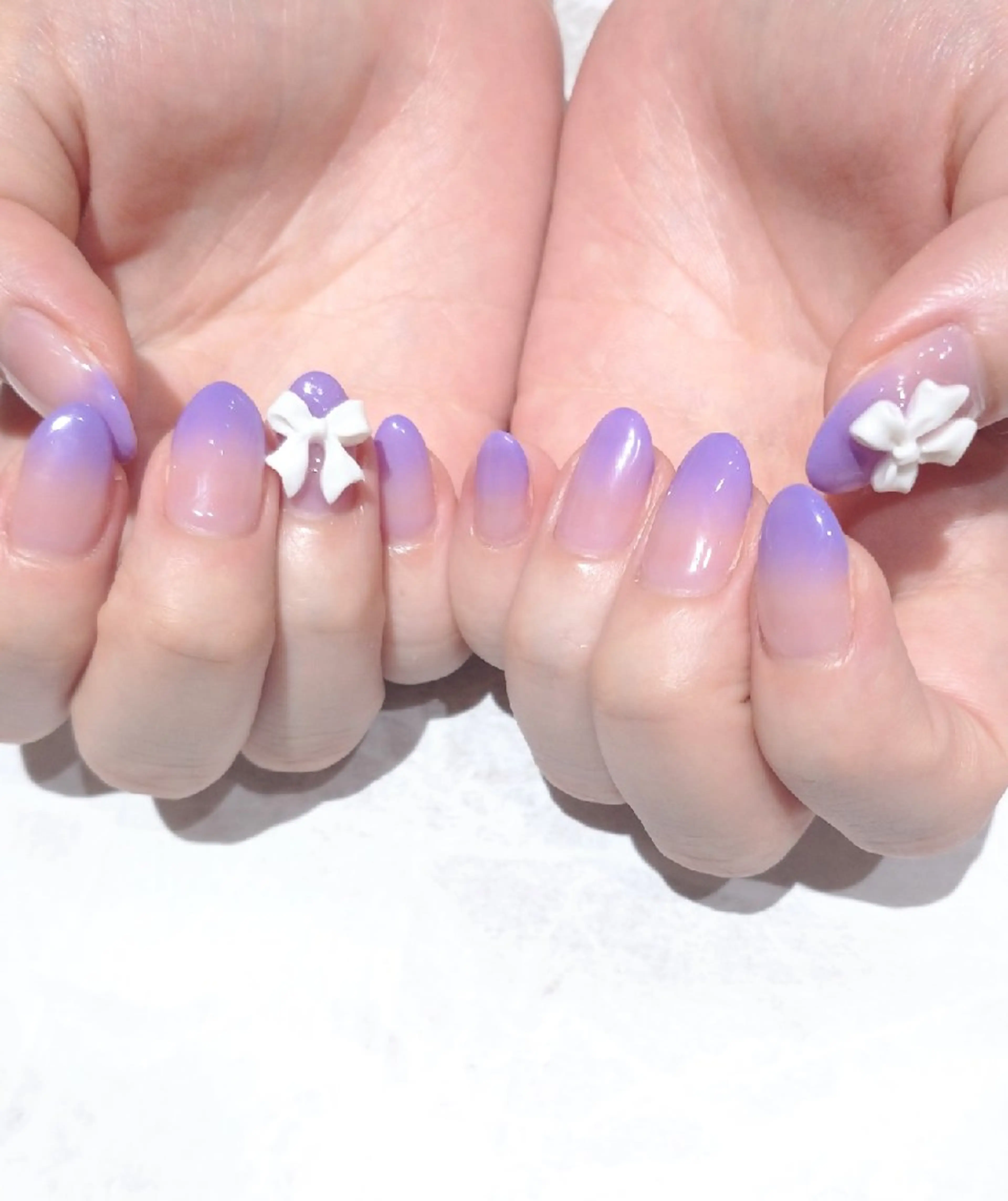 ネイル リボン ハンドネイル 會田 瑠衣のネイルデザイン