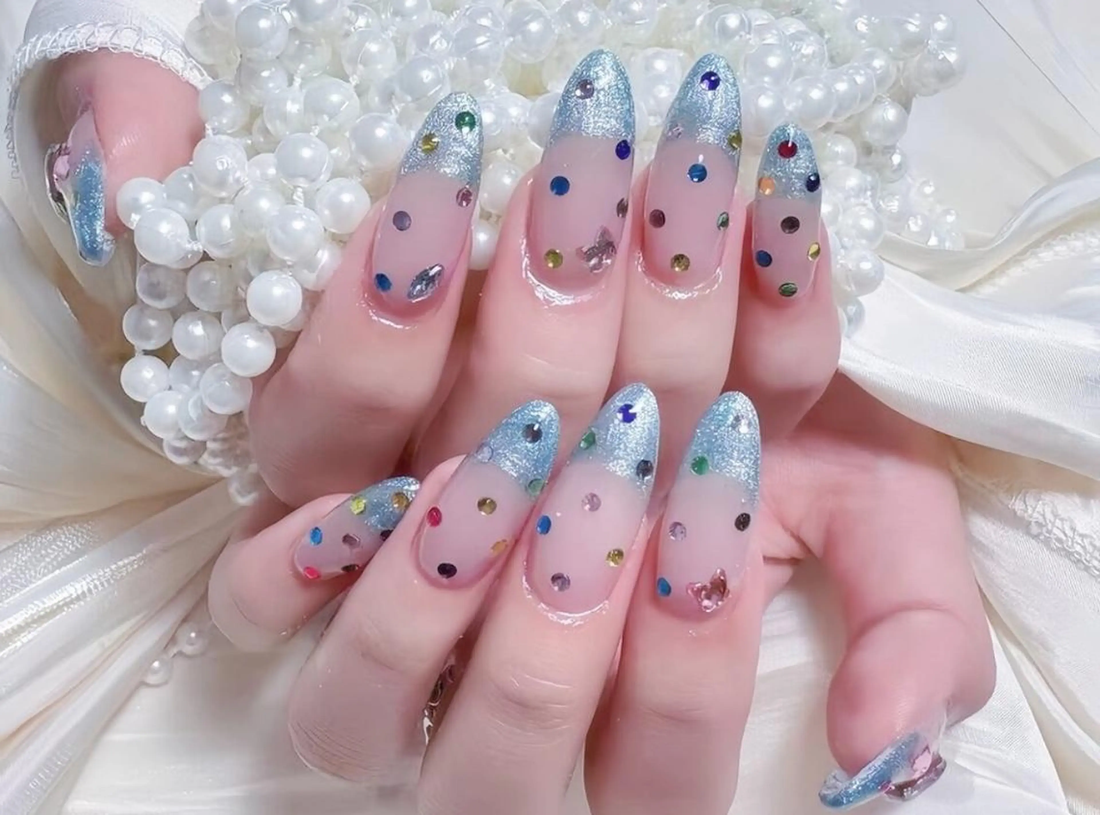 ネイル 🐳彩羽チップ 長さだし専門🐳のネイルデザイン