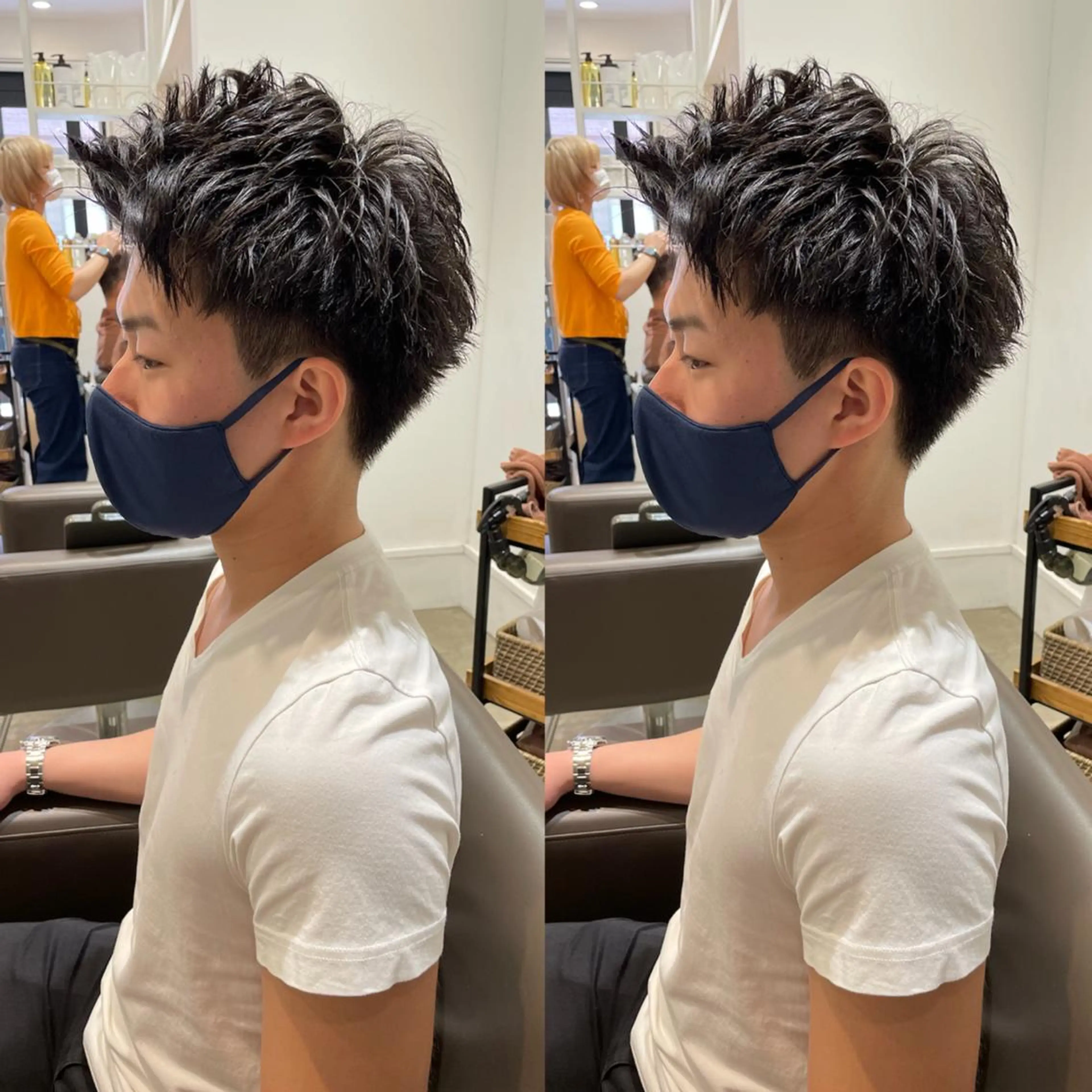 パーマ メンズ 葵/レイヤーカット/ 韓国風/透明感カラーのヘアスタイル