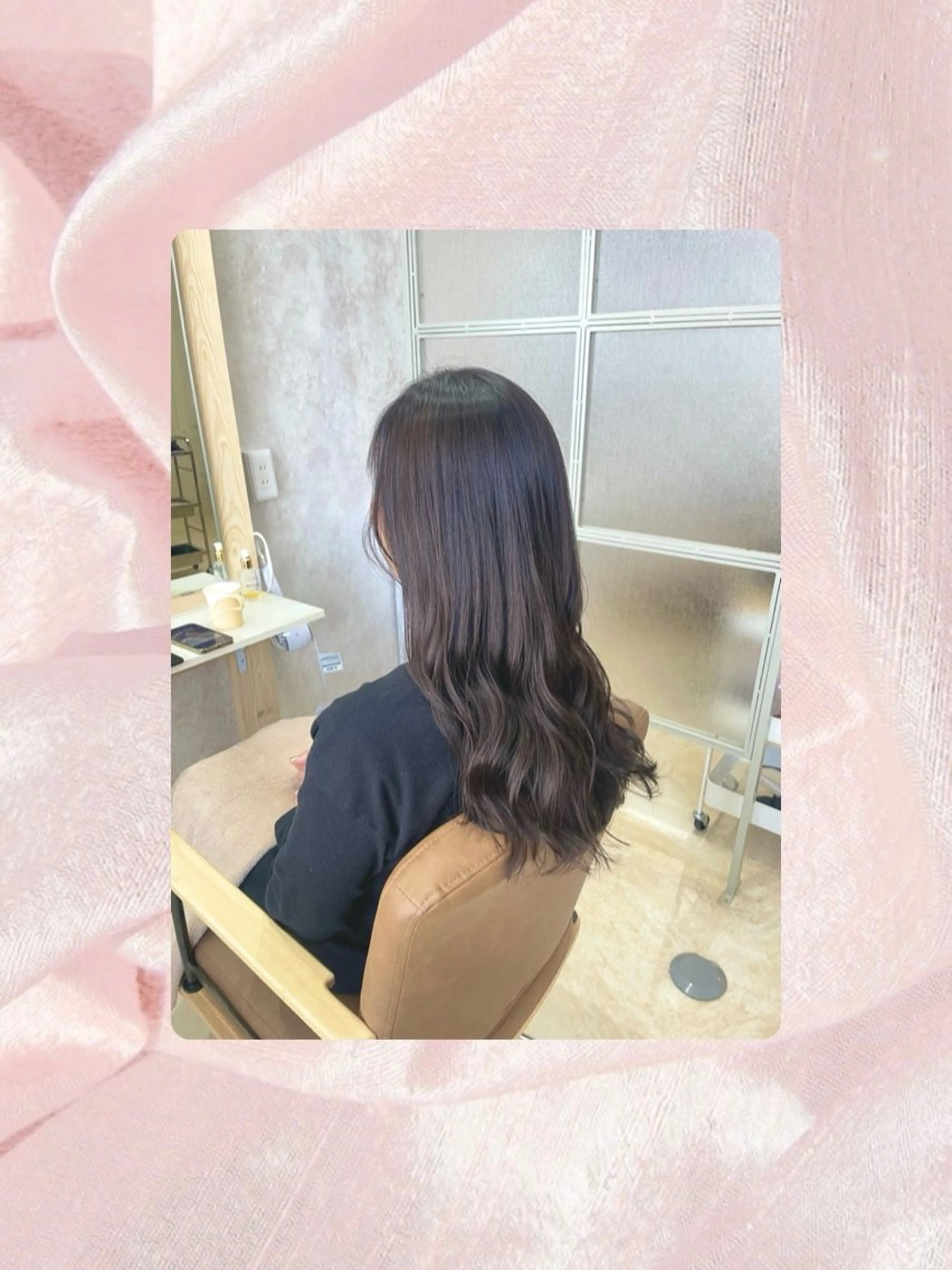 セミロング ヘアカラー トリートメント ❤︎SAKURA 【Rico】❤︎のヘアスタイル