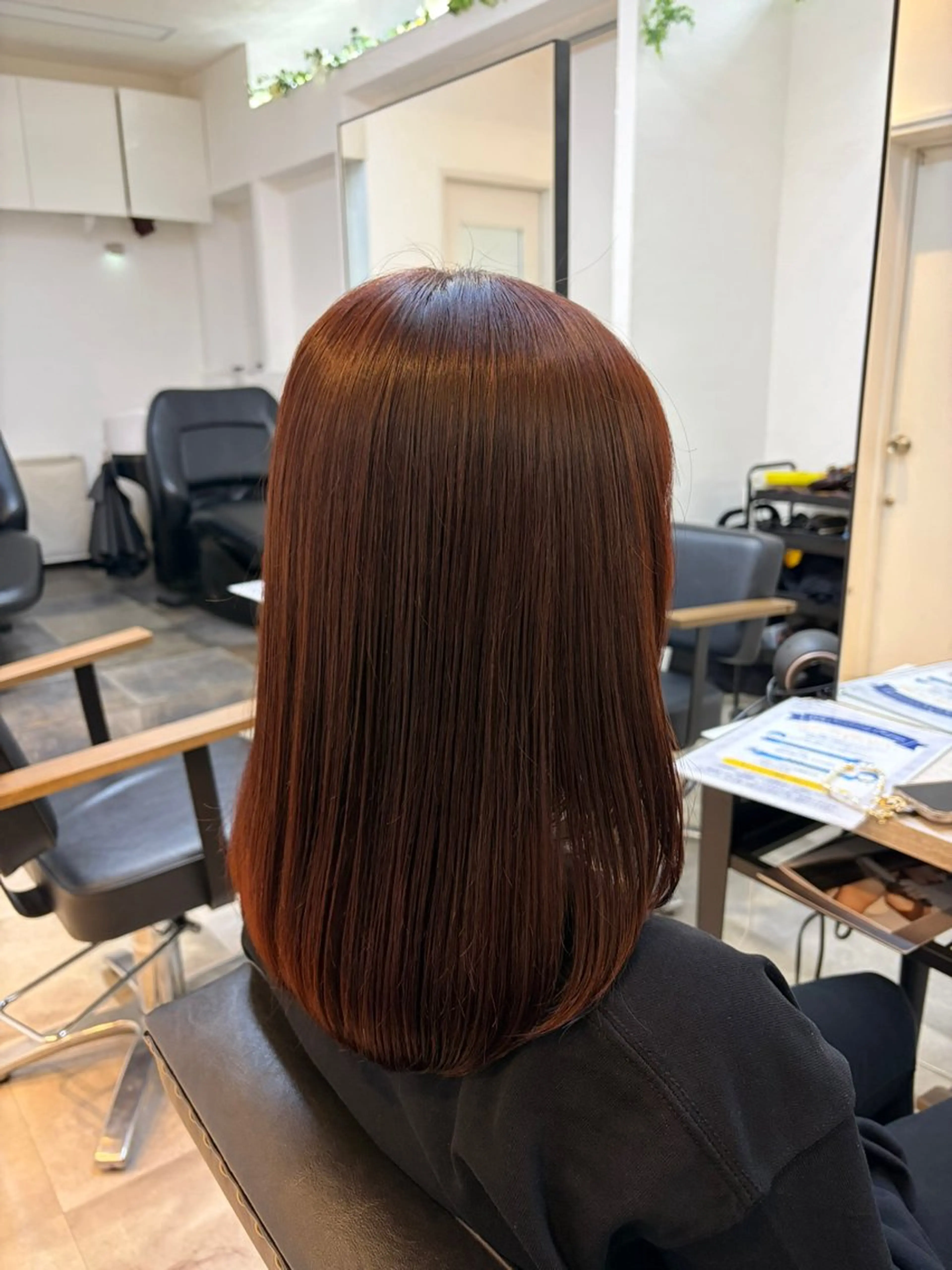 セミロング カラー 🥀韓国ヘア🥀 宮津真菜のヘアスタイル