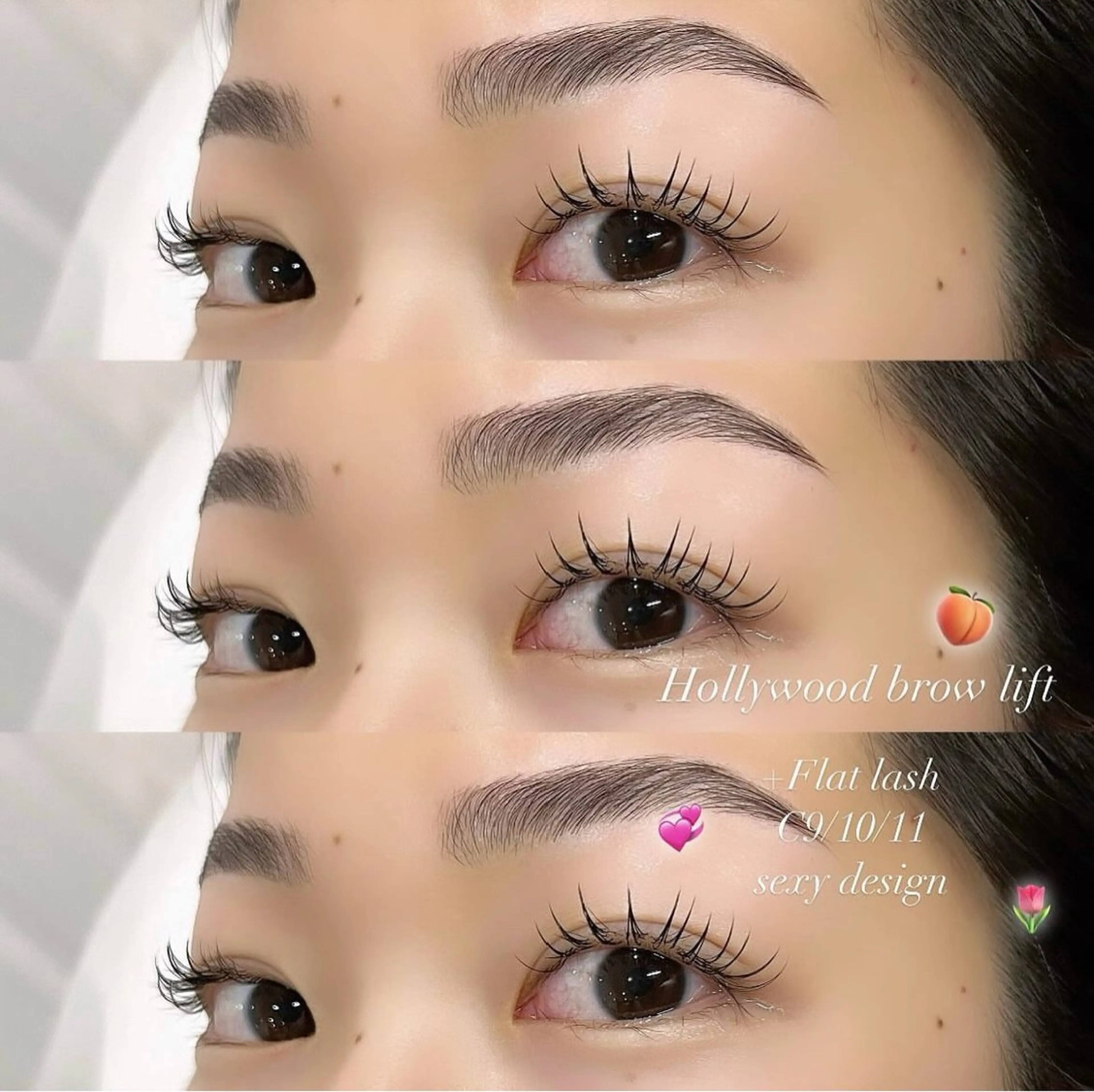 マツエク・マツパ 束感まつ毛 フラットラッシュ たぐち 🤍のマツエク・マツパデザイン