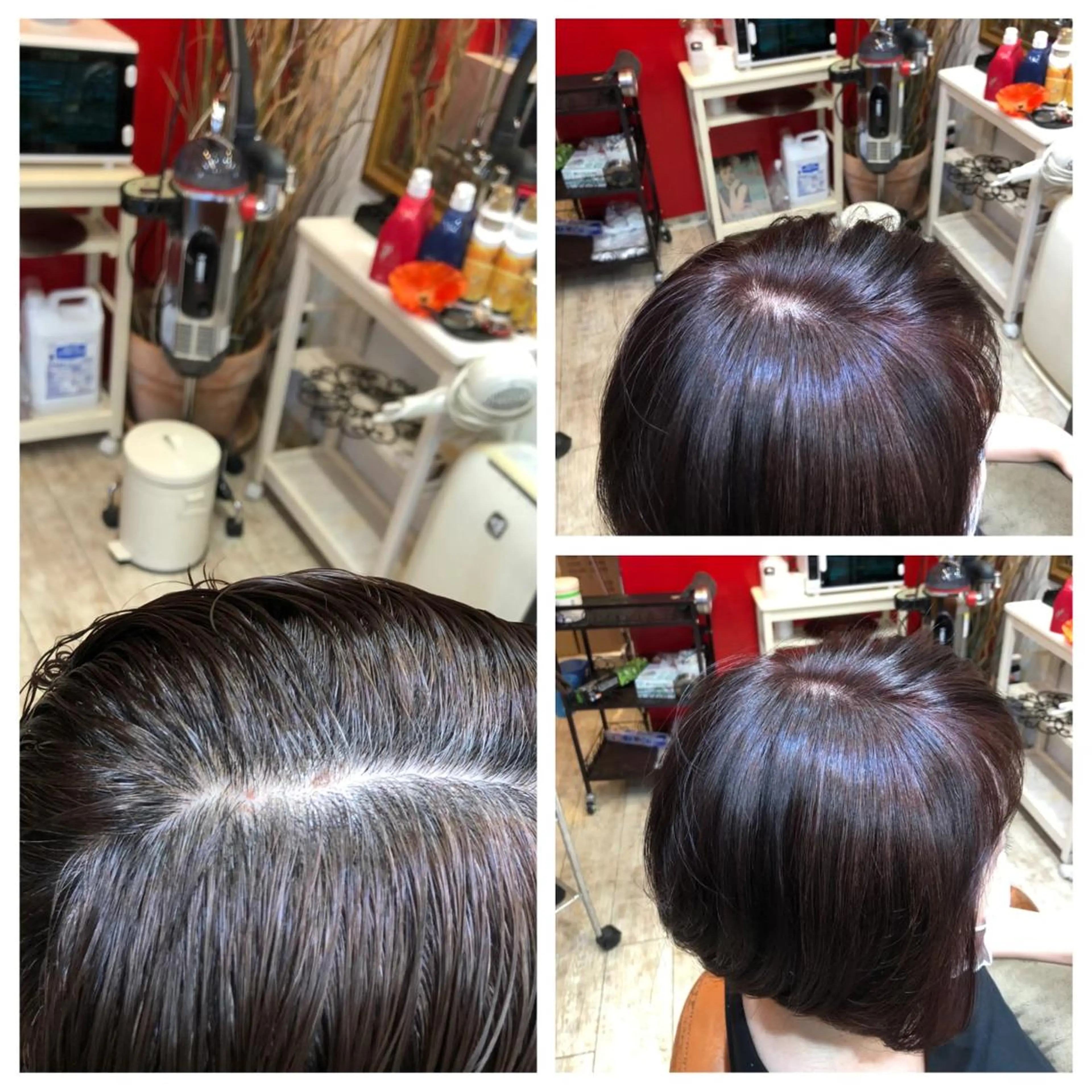 ミディアム カラー パーマ 頭皮ケア&髪質改善 美容室Atomのヘアスタイル