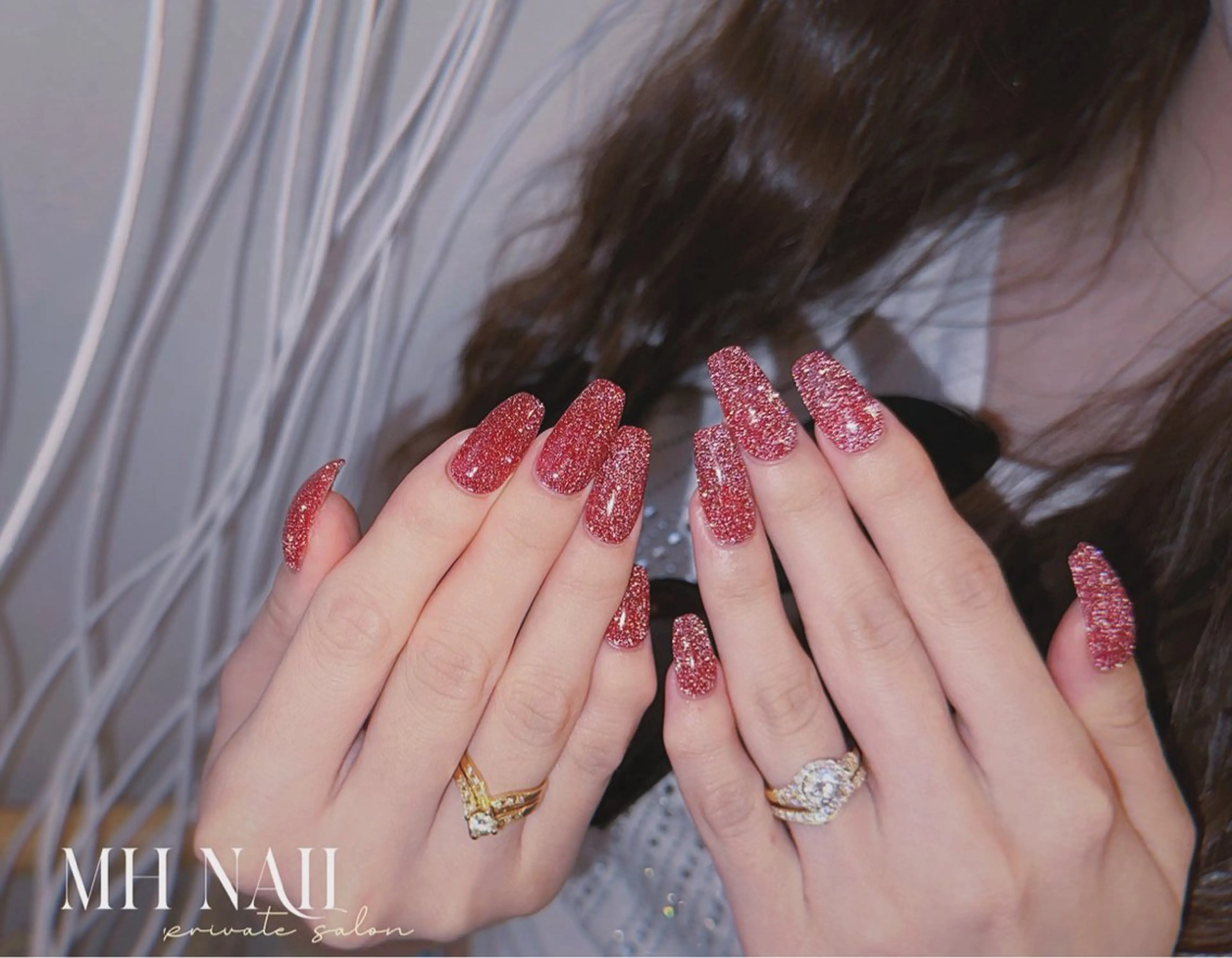 10本長さ出し+マグネット／フラッシュネイルの写真