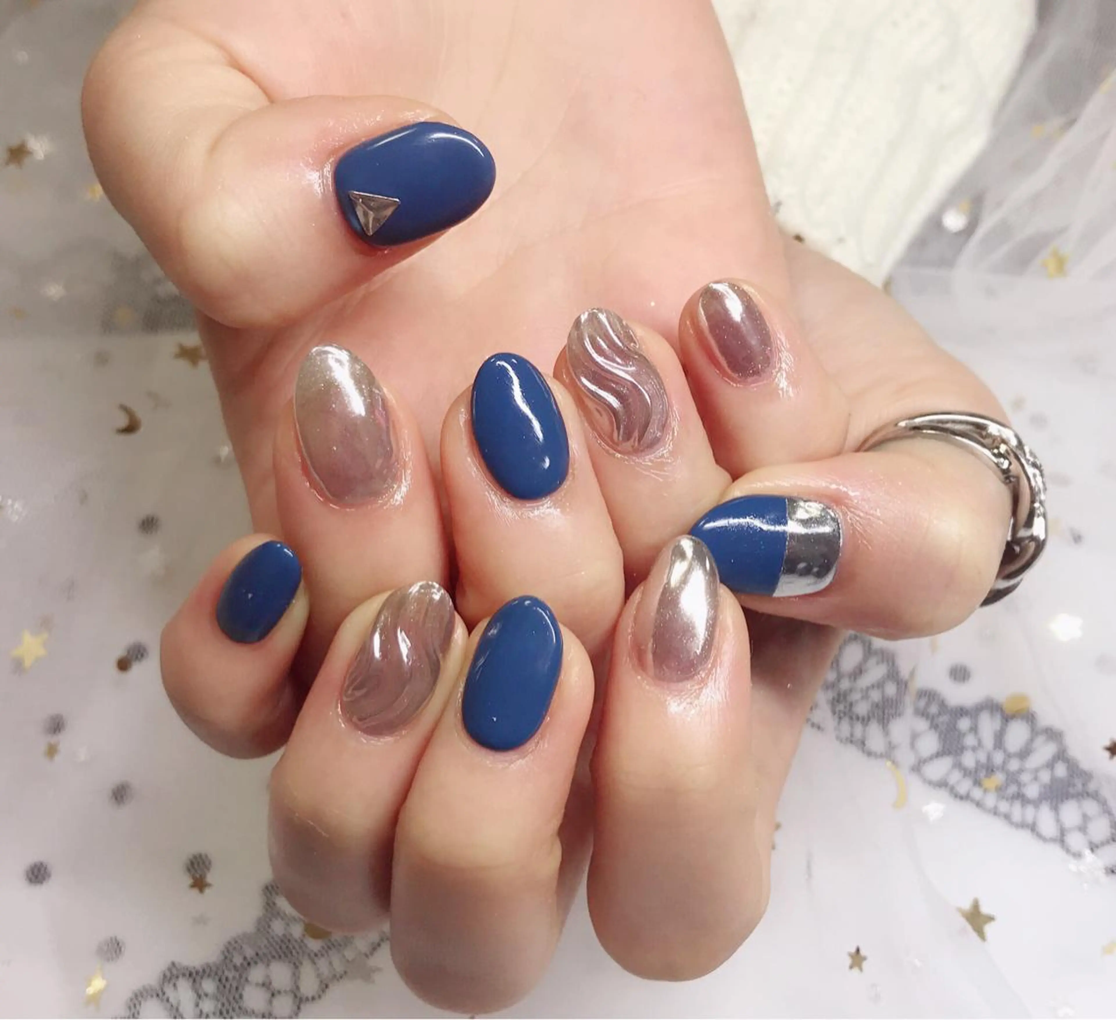 カラー ネイル アートネイル Q Free nailsのネイルデザイン