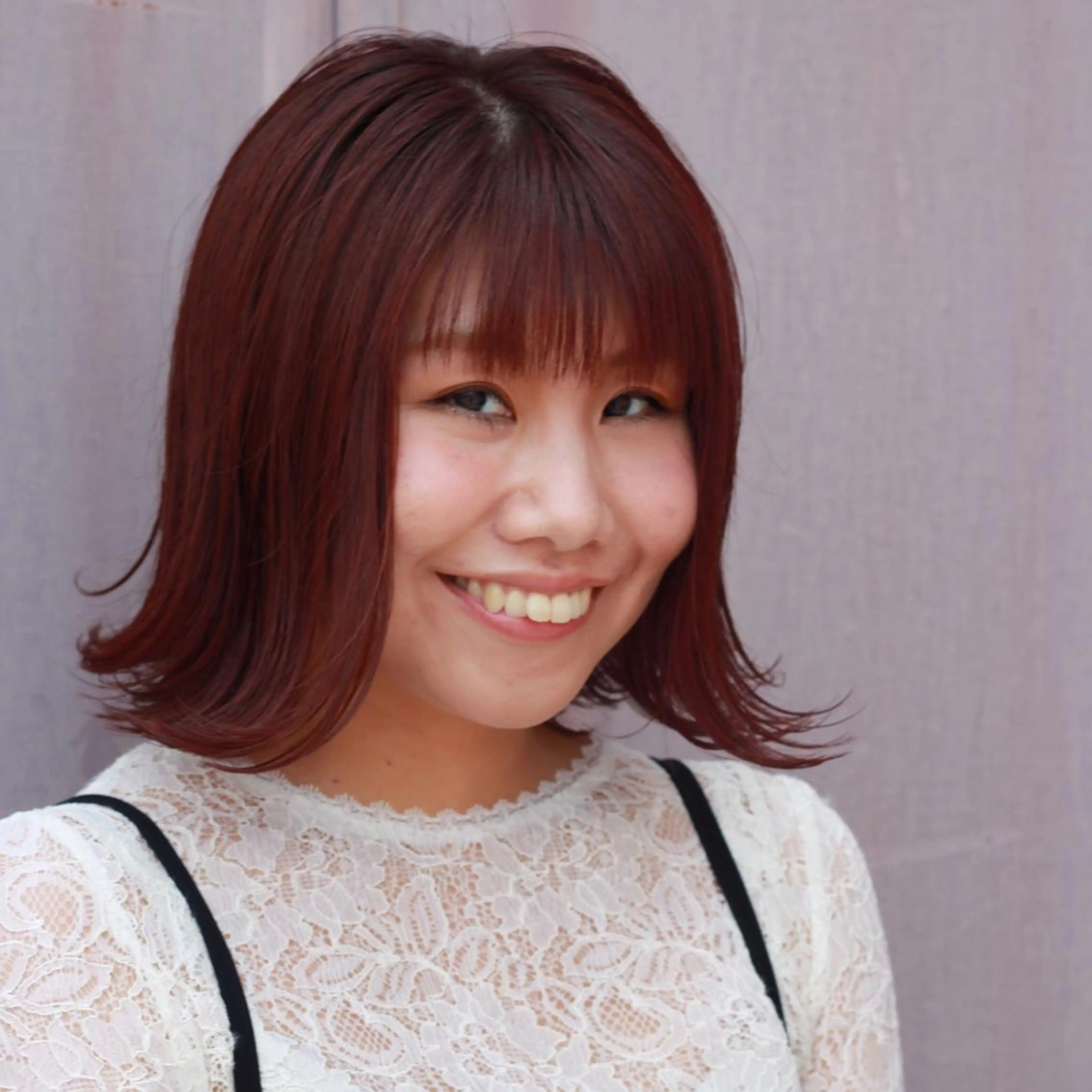 ミディアム カラー ピンクカラー バイオレットカラー ヘアカラー Viage （ビアージュ）のヘアスタイル