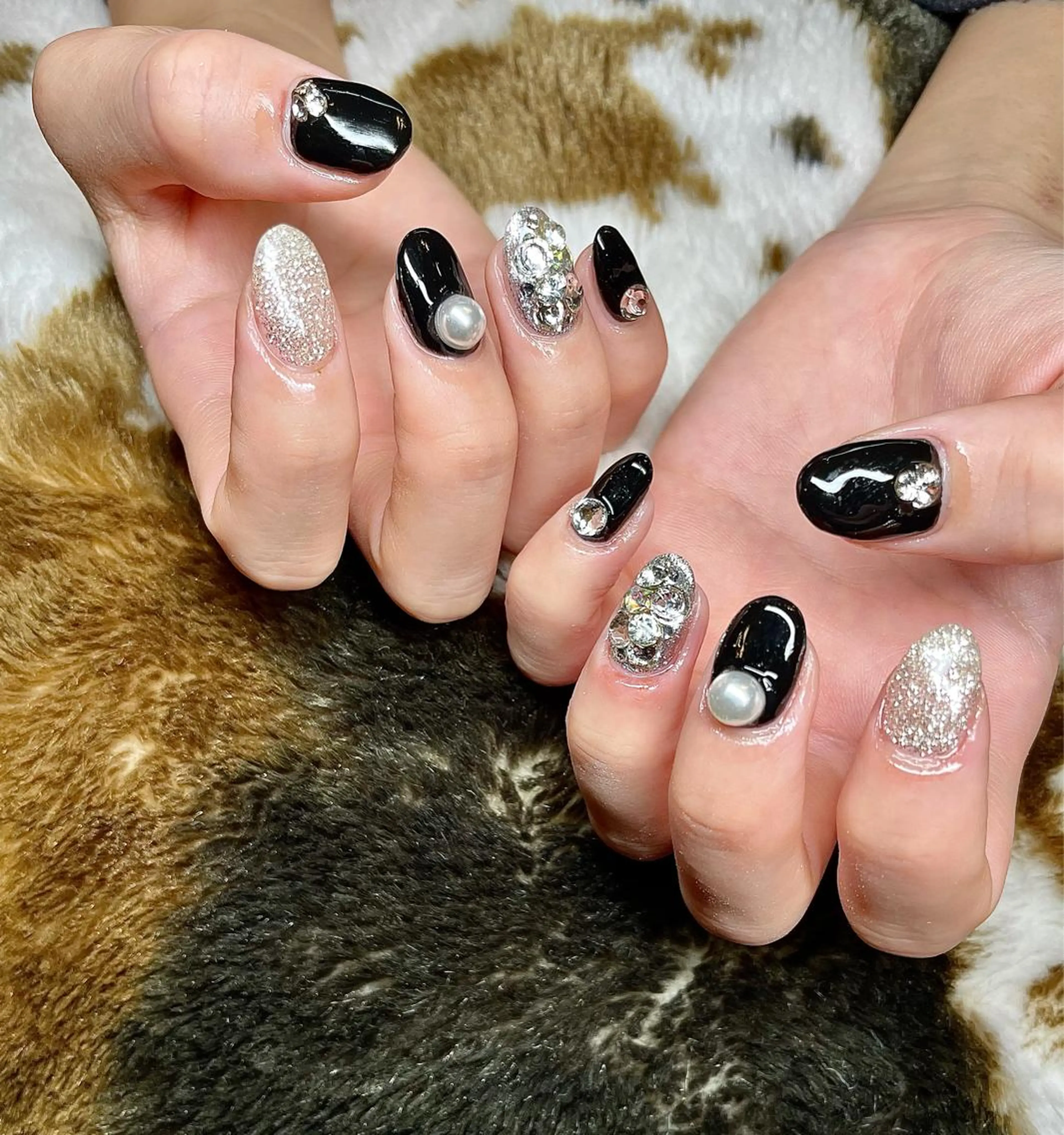 ミディアム カラー パーマ ヘアアレンジ メンズ キッズ ネイル マツエク・マツパ 黒髪 nail&eye Aoのマツエク・マツパデザイン