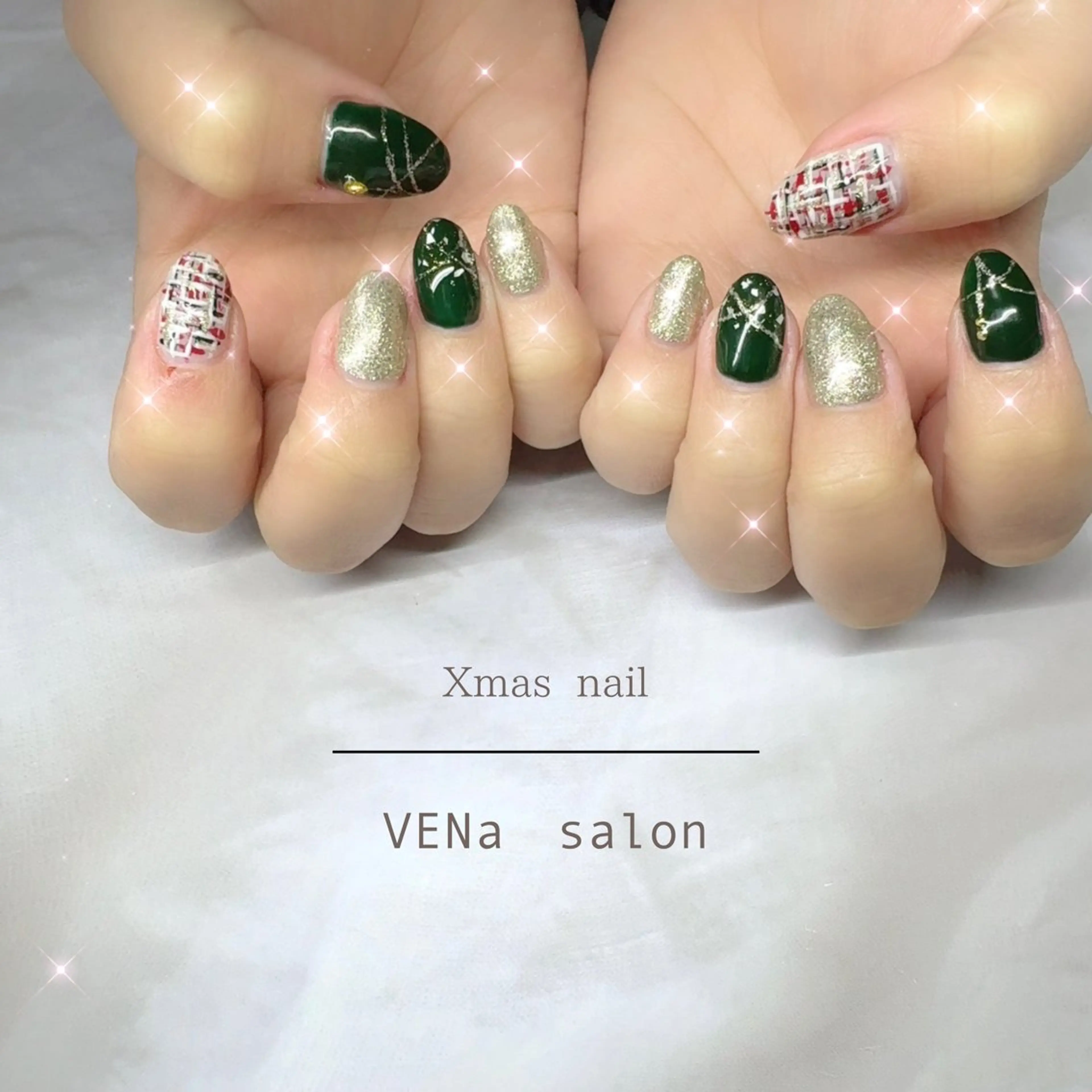 ネイル 持ち込み 冬ネイル クリスマス VENa eye＆ nail salonのネイルデザイン