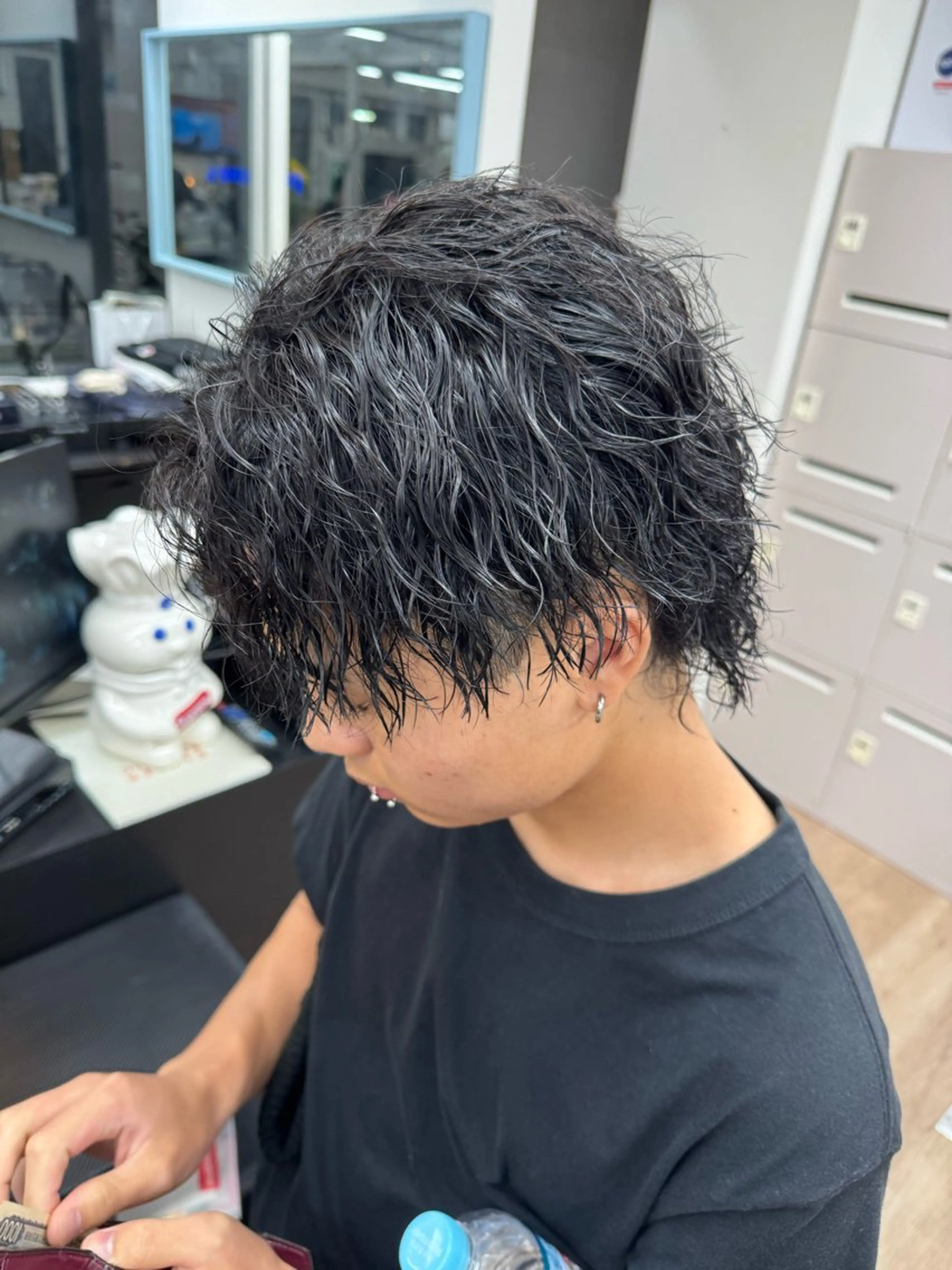 ショート パーマ メンズ 吉松 ここみのヘアスタイル
