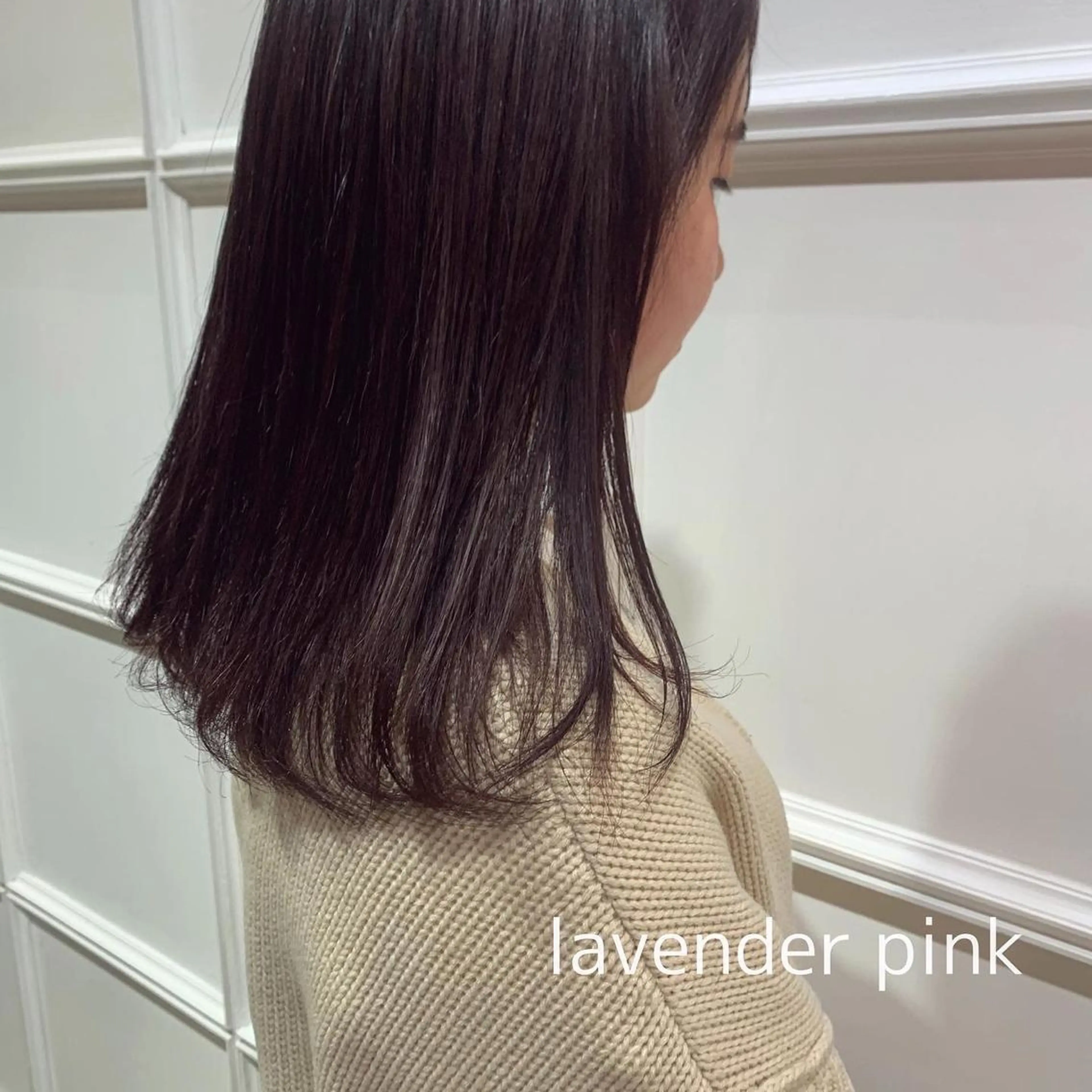セミロング カラー ラベンダーカラー ラベンダーピンク ピンクカラー 縮毛矯正 髪質改善カラー&TR 縮毛矯正/弱酸性矯正のヘアスタイル