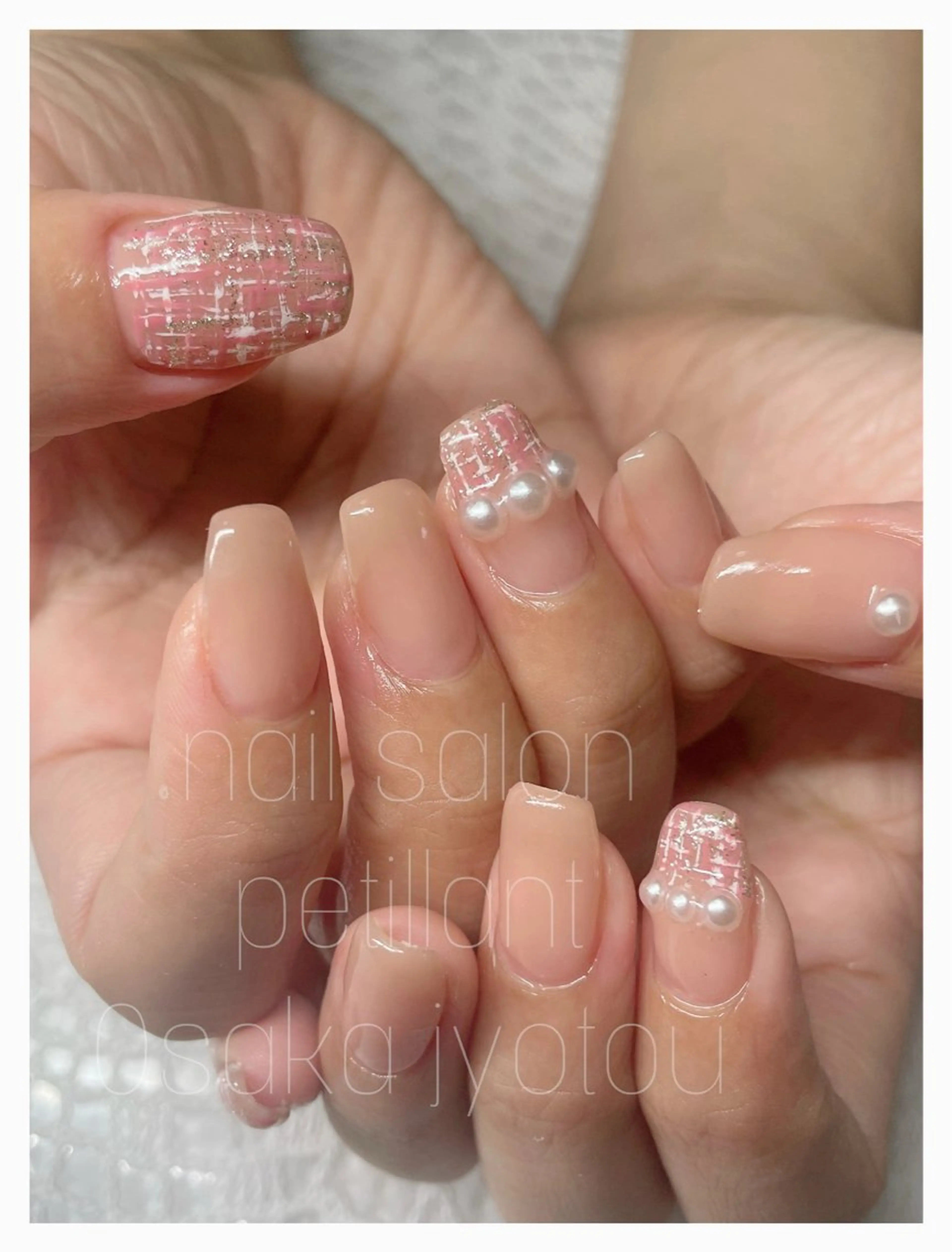 ネイル ツイードネイル ハンドネイル ハンドケア petillant所属・nail salon petillantのネイルデザイン