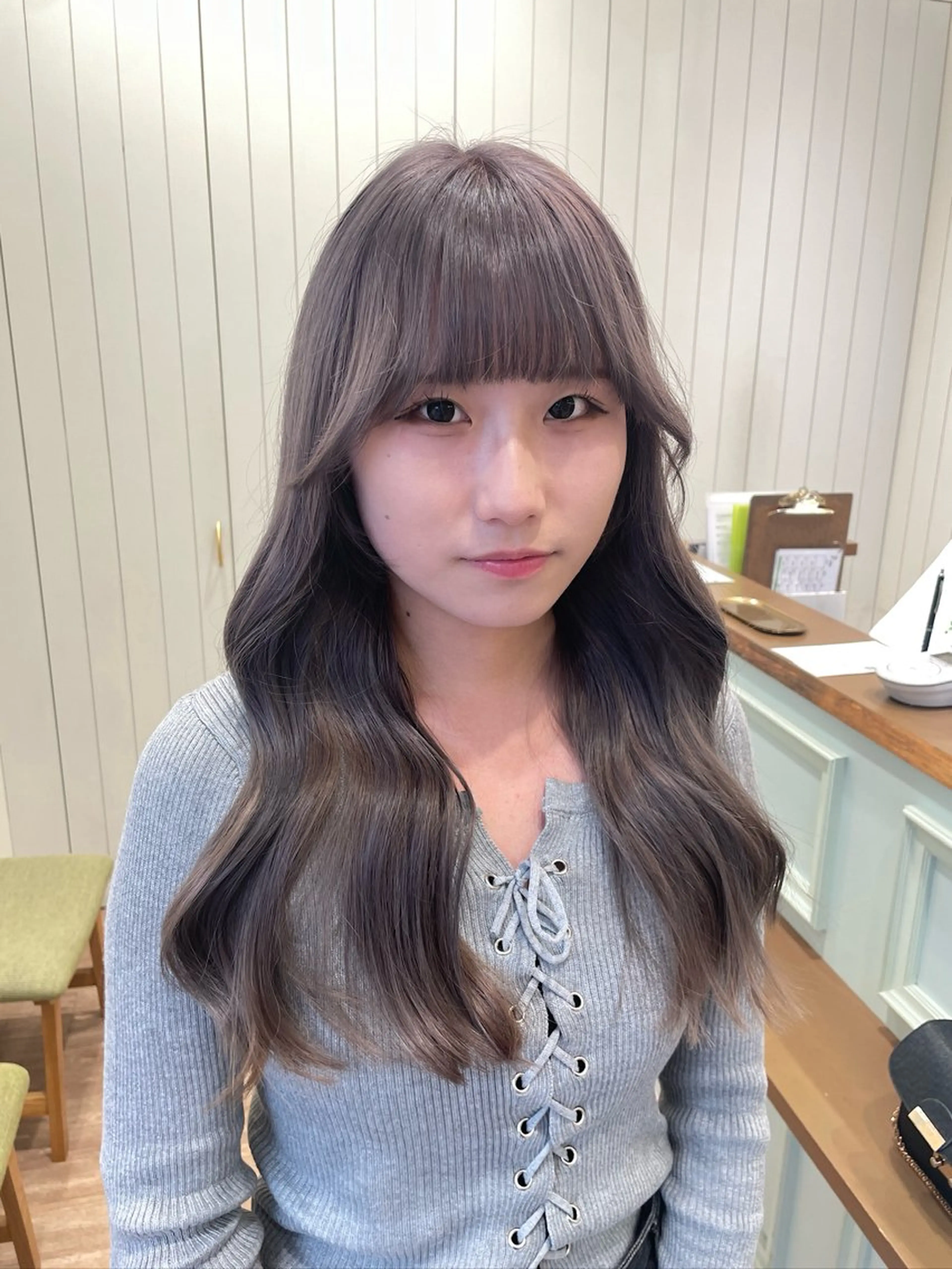 ロング ヘアカラー 韓国／大宮／レイヤー 🤍AYA🤍のヘアスタイル