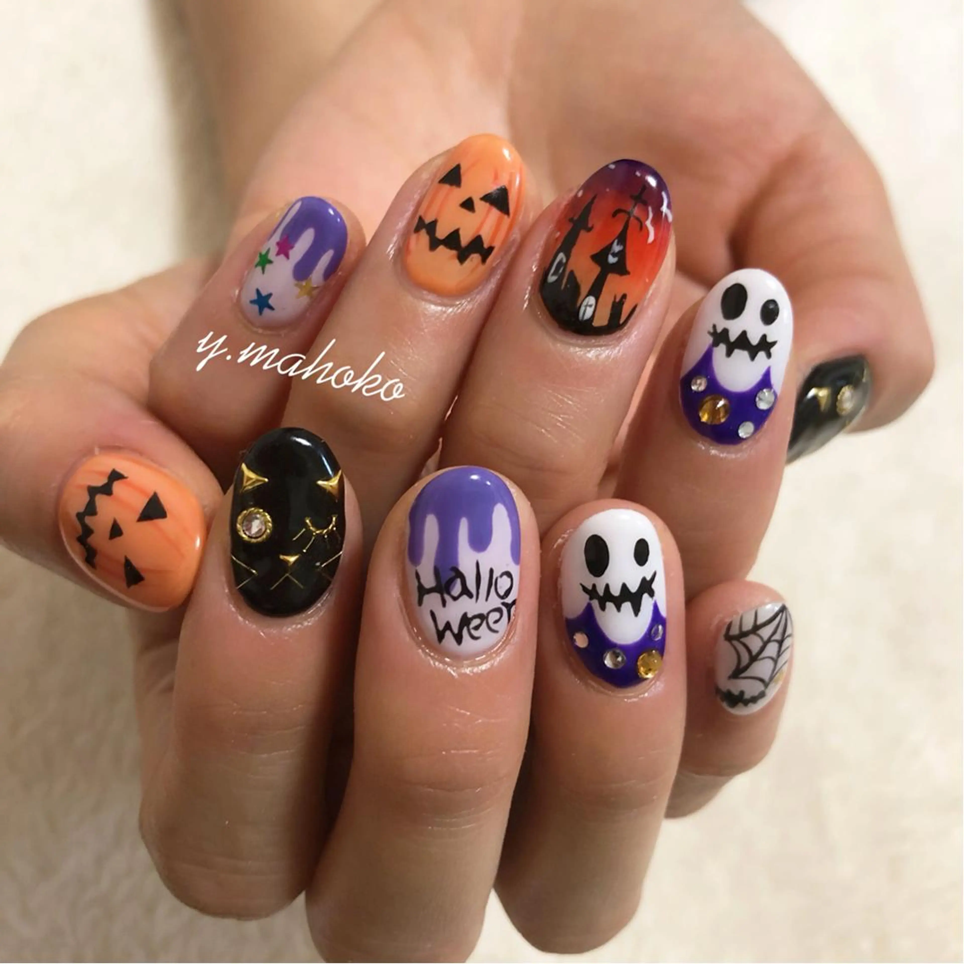 ネイル アートネイル ハンドネイル She nail studio 原宿所属・パラジェル有/ スカルプ/mahoのネイルデザイン