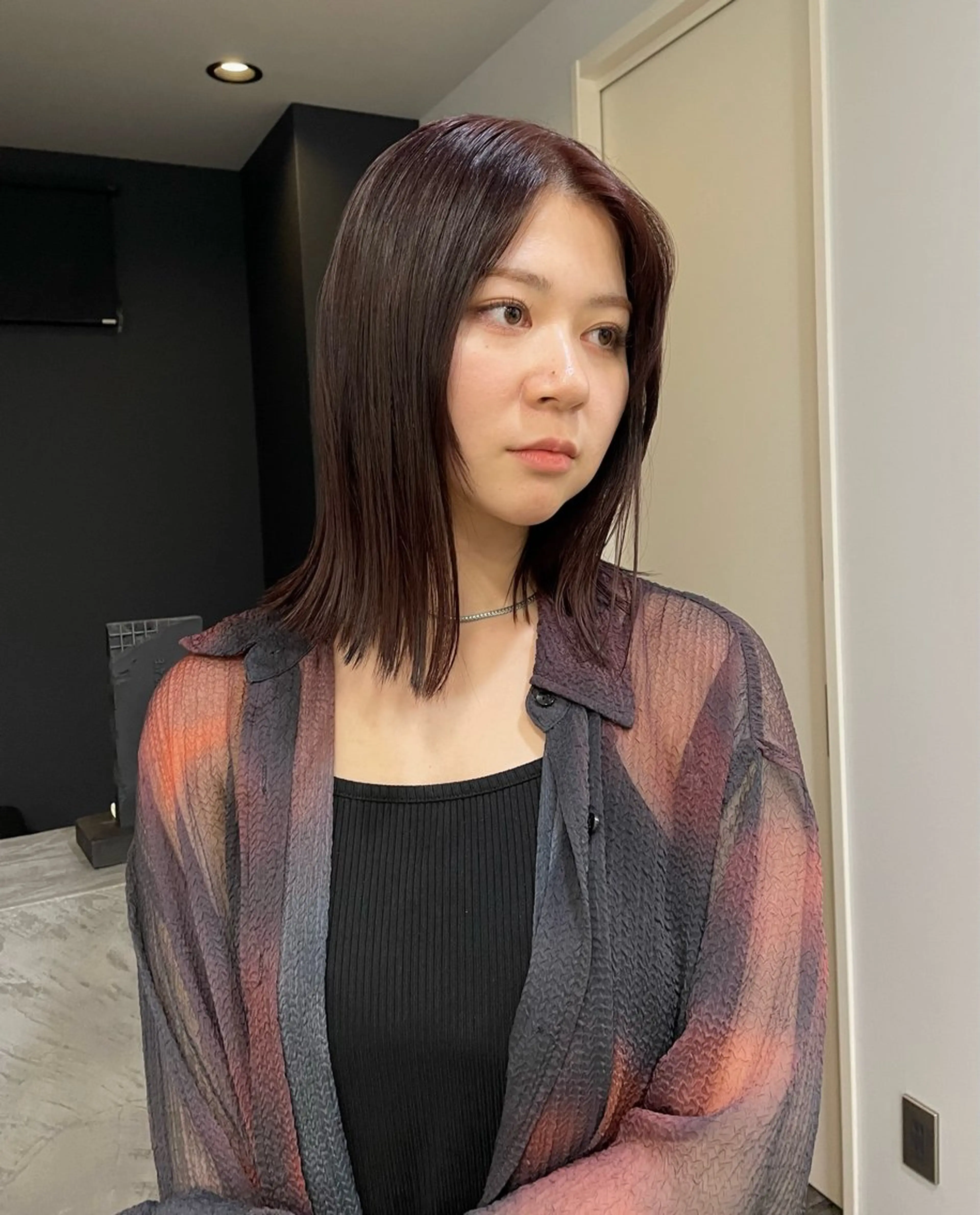 ミディアム カラー レッドカラー トリートメント ヘアカラー トリートメント men'scut募集 /艶カラー/上杉健太のヘアスタイル