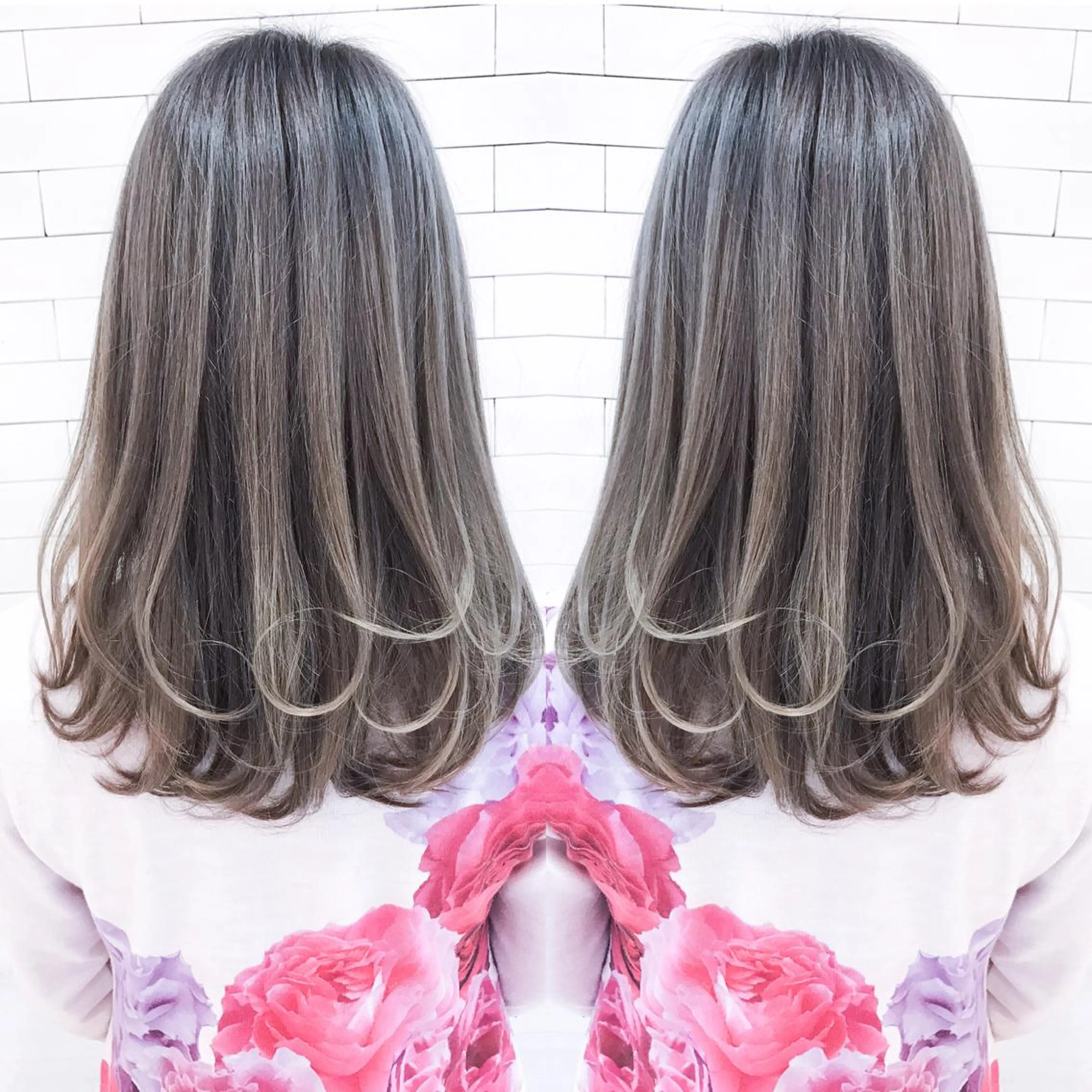 ミディアム カラー ブルーカラー ブルージュ グラデーションカラー ハイライトカラー 外国人風カラー LA KING GINZA TOKYO所属・🧡ショートの達人 🧡SHOのヘアスタイル