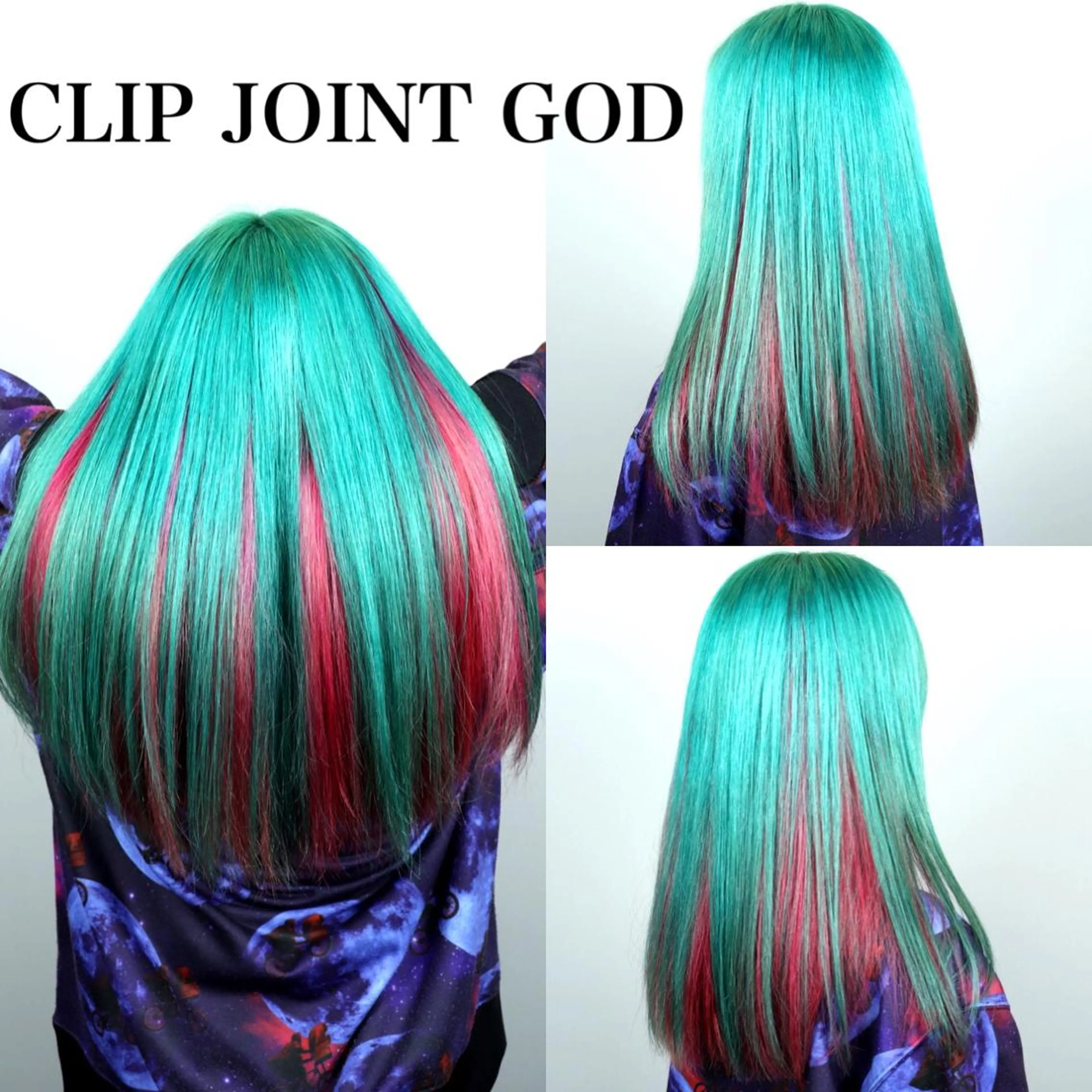 ロング カラー インナーカラー ミント ミントグリーン ピンクカラー ヘアカラー トリートメント ヘアセット 秋葉 洸平のヘアスタイル