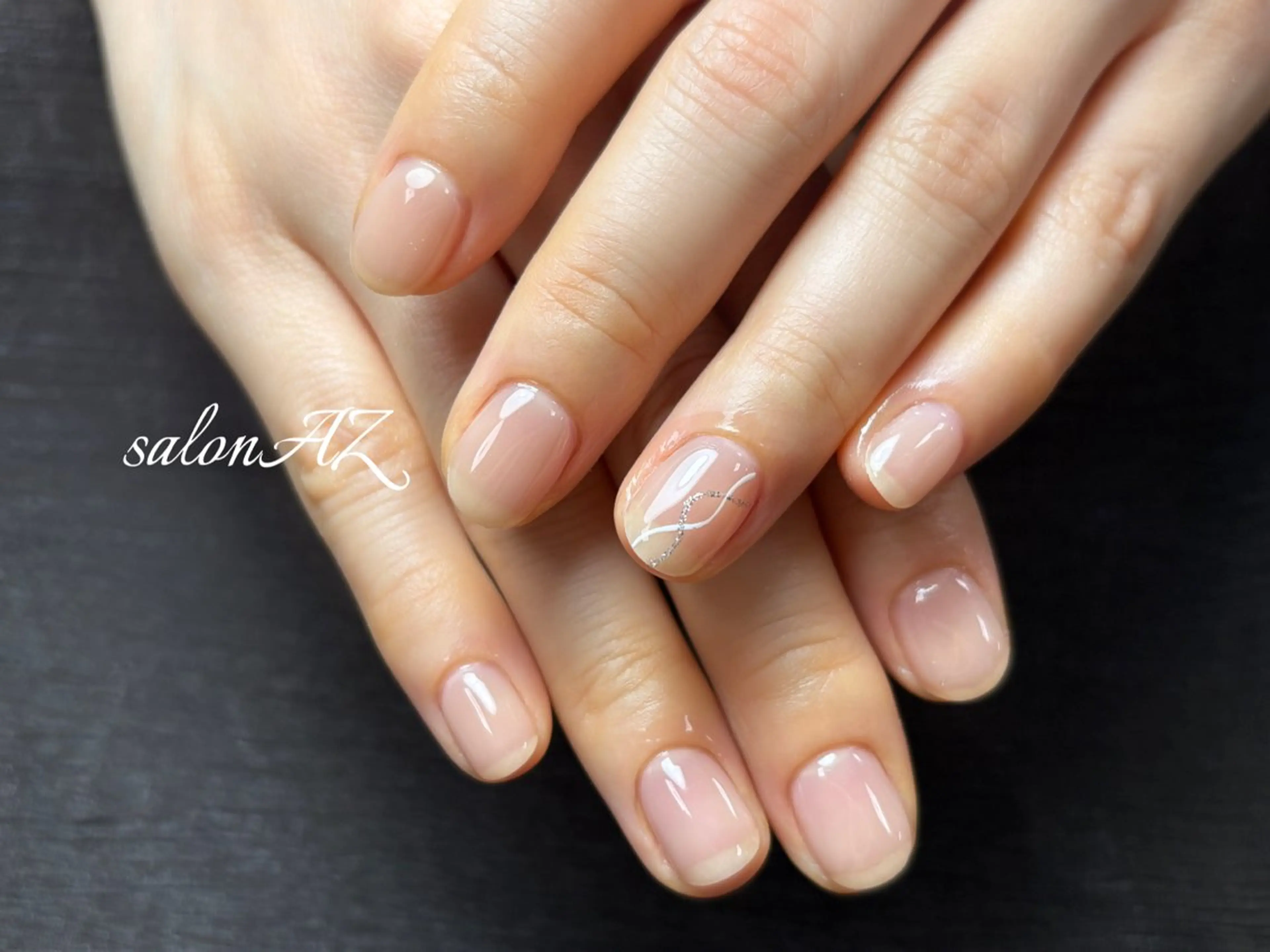 ネイル アートネイル 長さ出し フットネイル フレンチネイル ジェルネイル salon AZのネイルデザイン