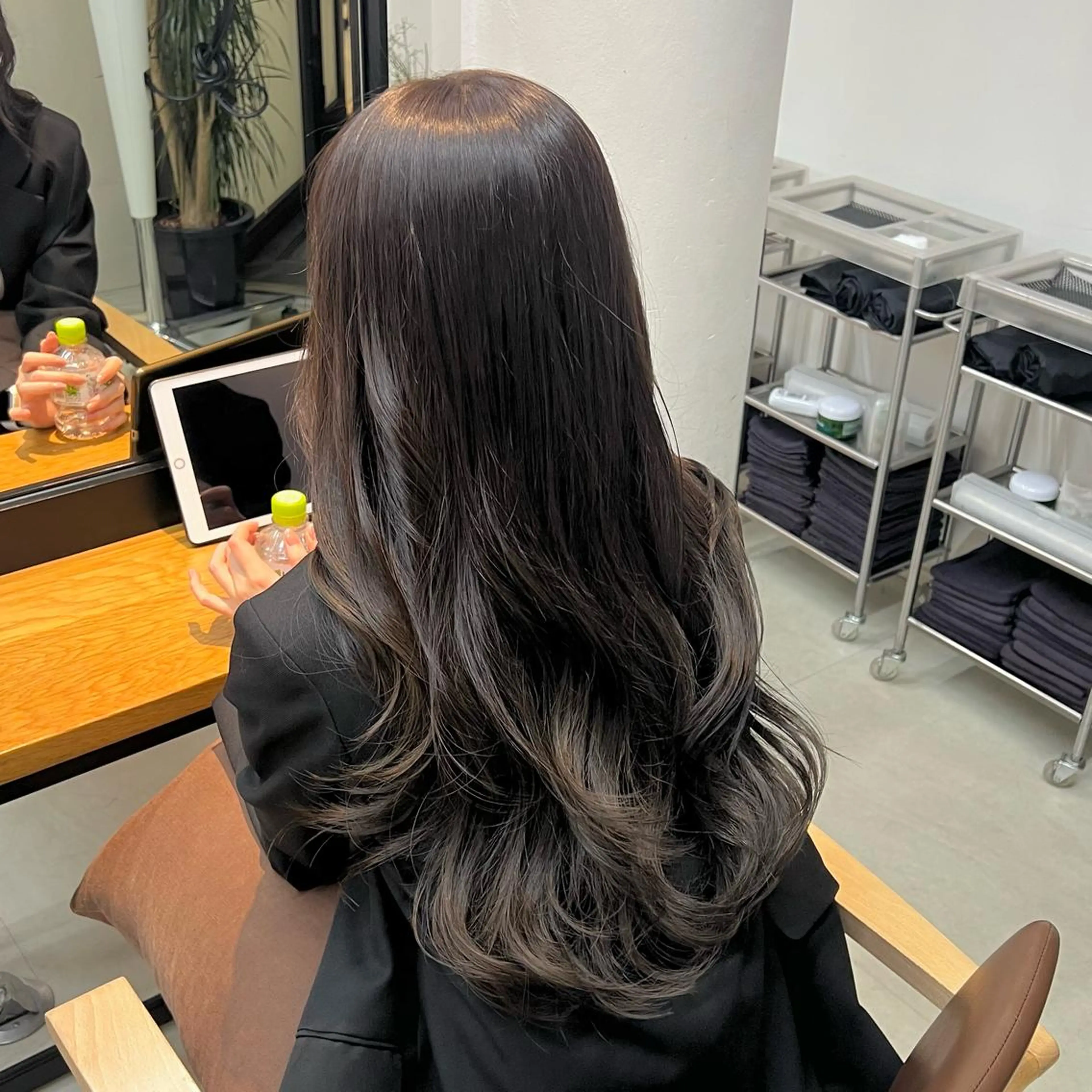 ロング ヨシンモリ 韓国風ヘア カット 縮毛矯正 トリートメント mee.所属・透明感カラー /あづき⭐️のヘアスタイル