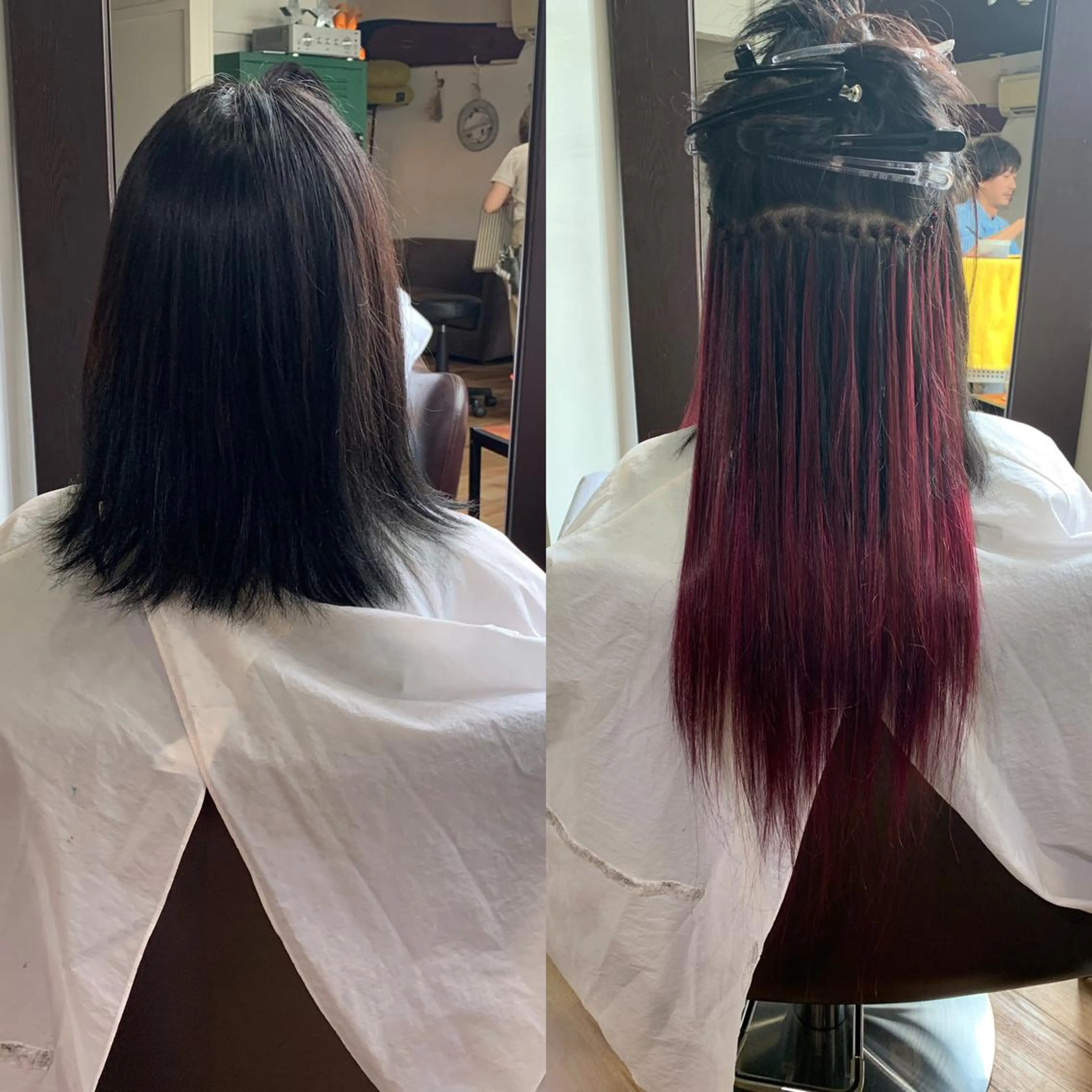 ミディアム エクステ カット エクステ Orque deux 伊藤丈晴のヘアスタイル