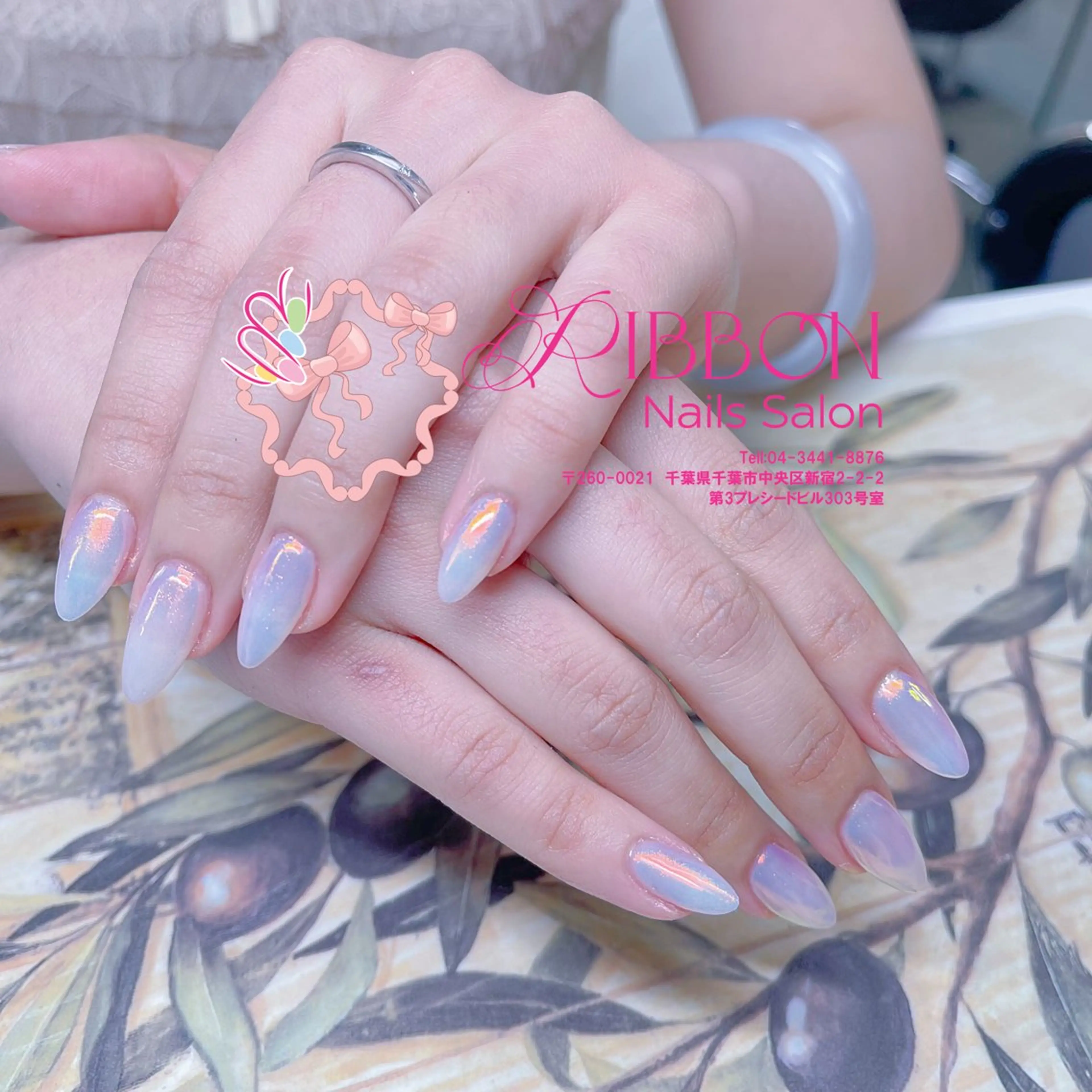 ネイル ミラーネイル Ribbonnail salonのネイルデザイン