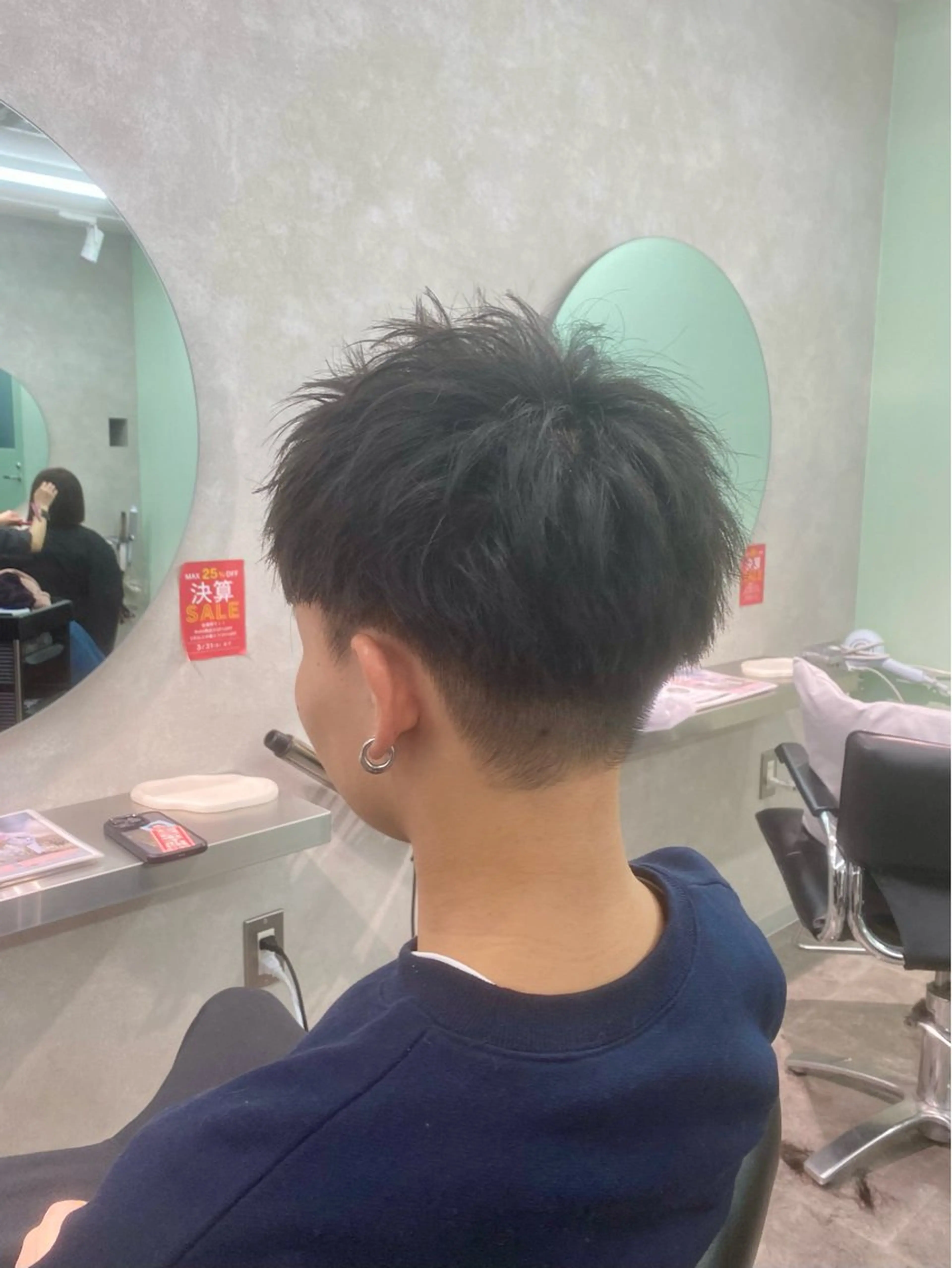 ショート パーマ メンズ 進藤彪雅/メンズ/ 千葉駅【GENiE】のヘアスタイル