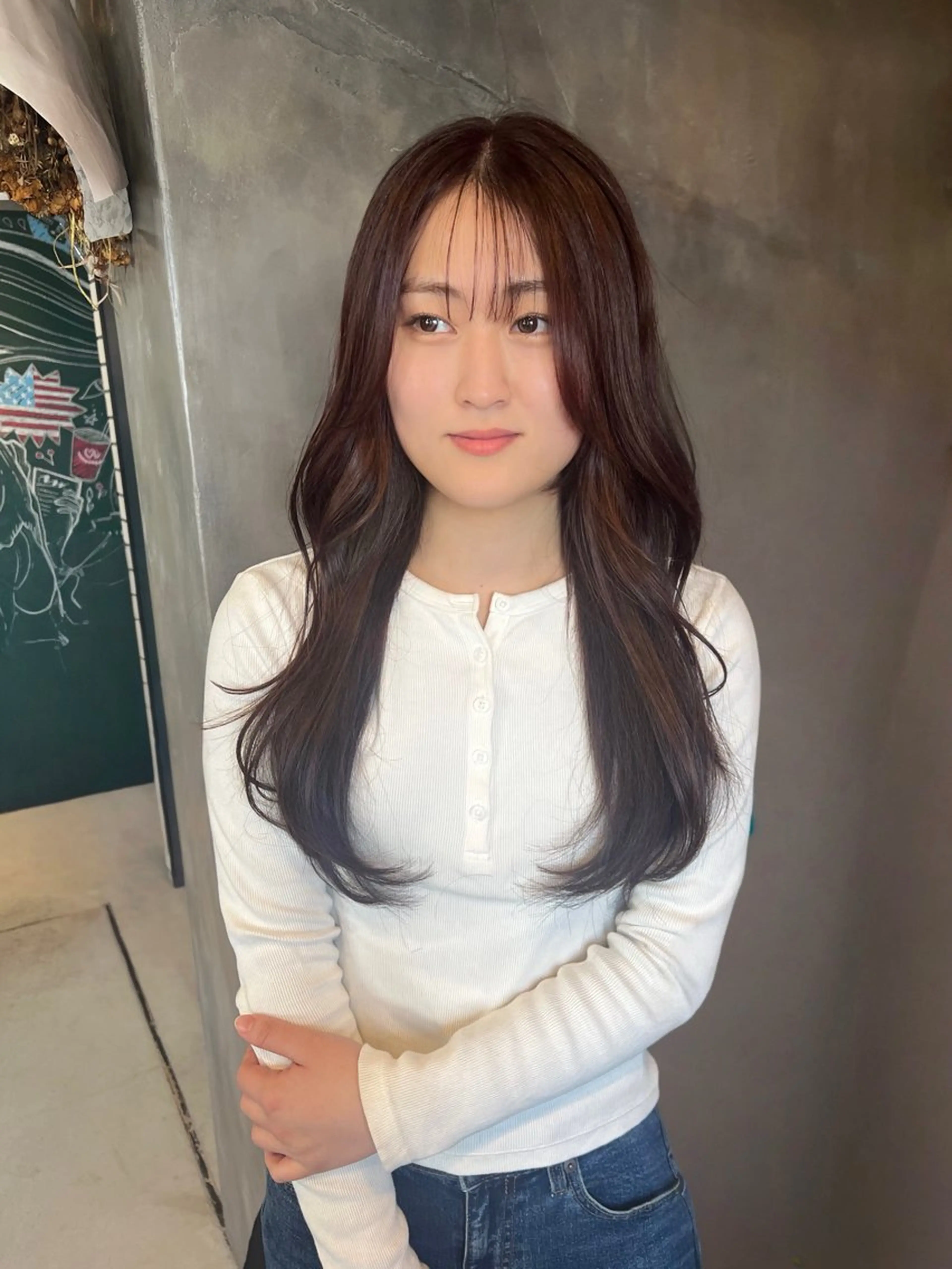 ロング レイヤーカット ミヨシマユ✨ チーフ就任記念🌈のヘアスタイル