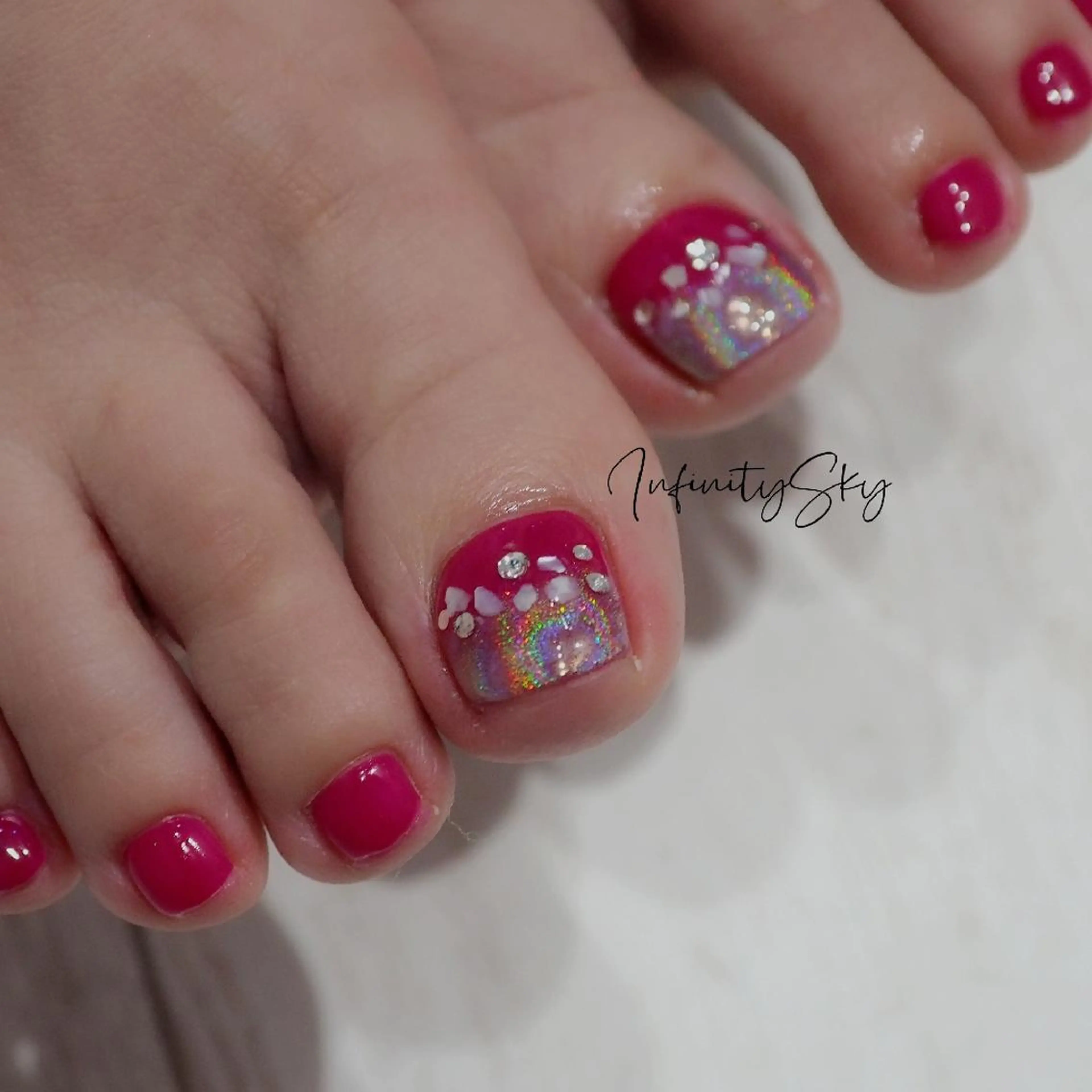 ネイル ピンク infinity skyのネイルデザイン