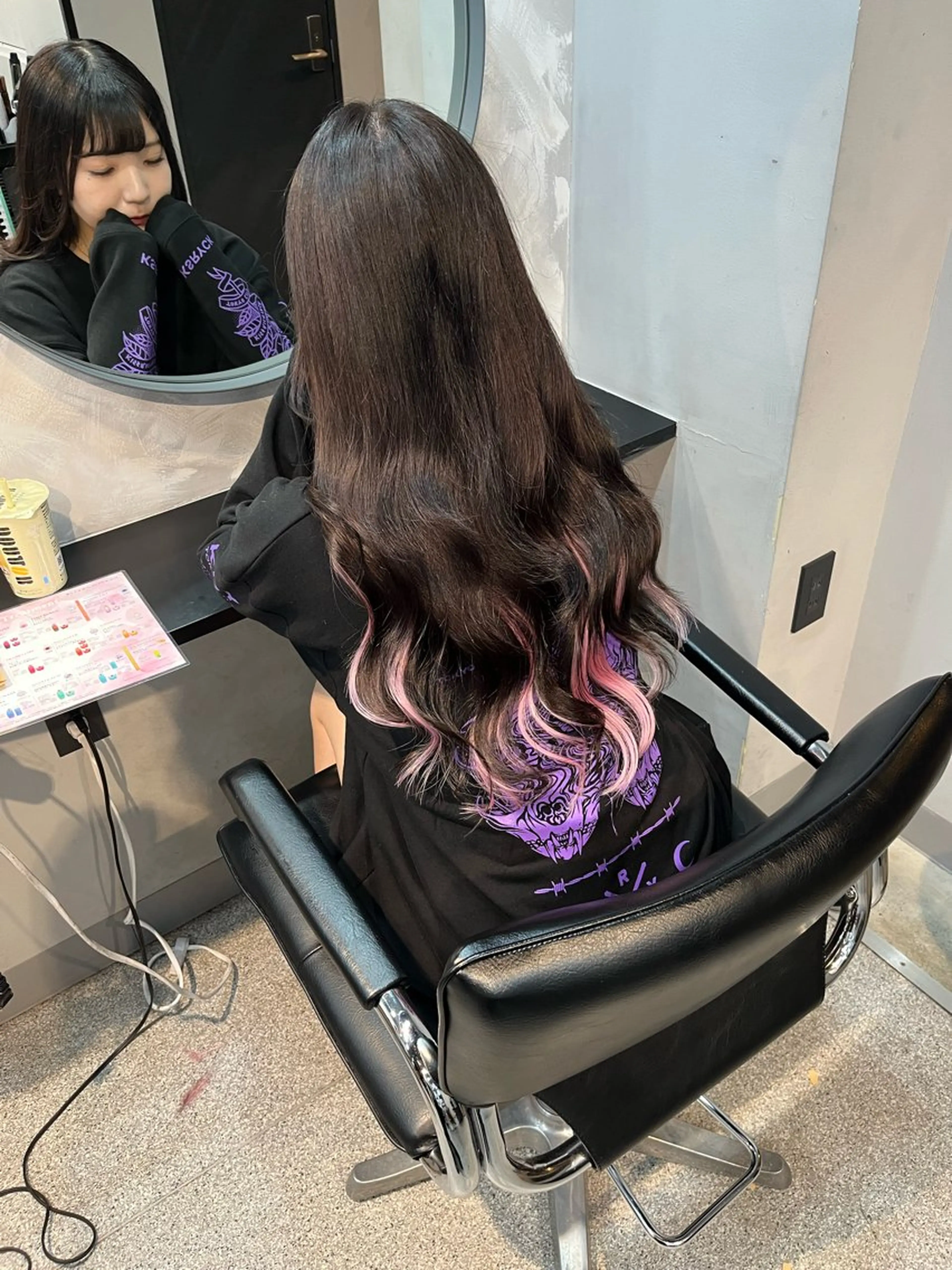 ミディアム エクステ 濱川響太レディース カットモデルのヘアスタイル