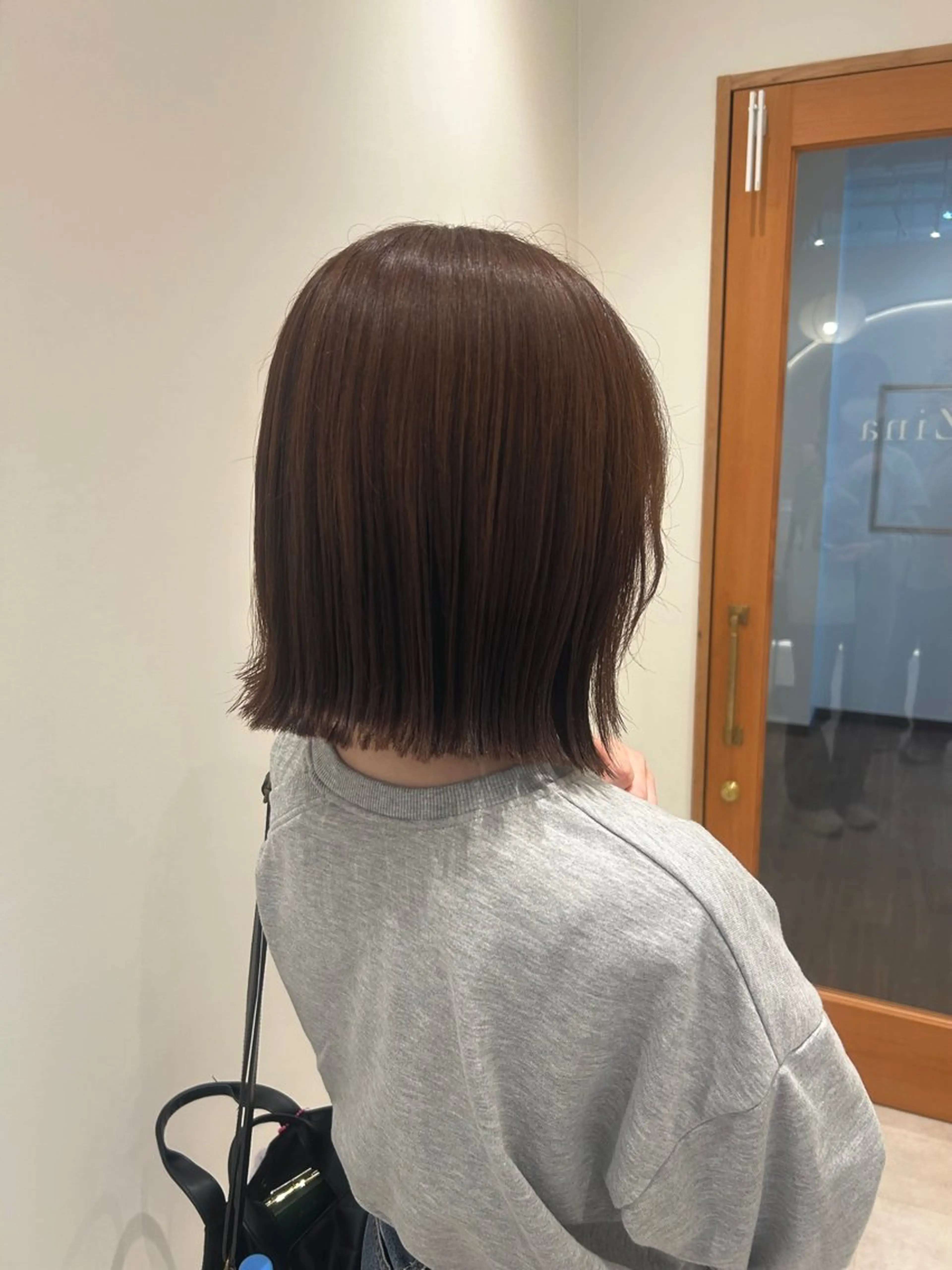 ショート カラー ブラウンカラー カット ヘアカラー 艶髪ストレート/ 透明感カラー/ひよりのヘアスタイル