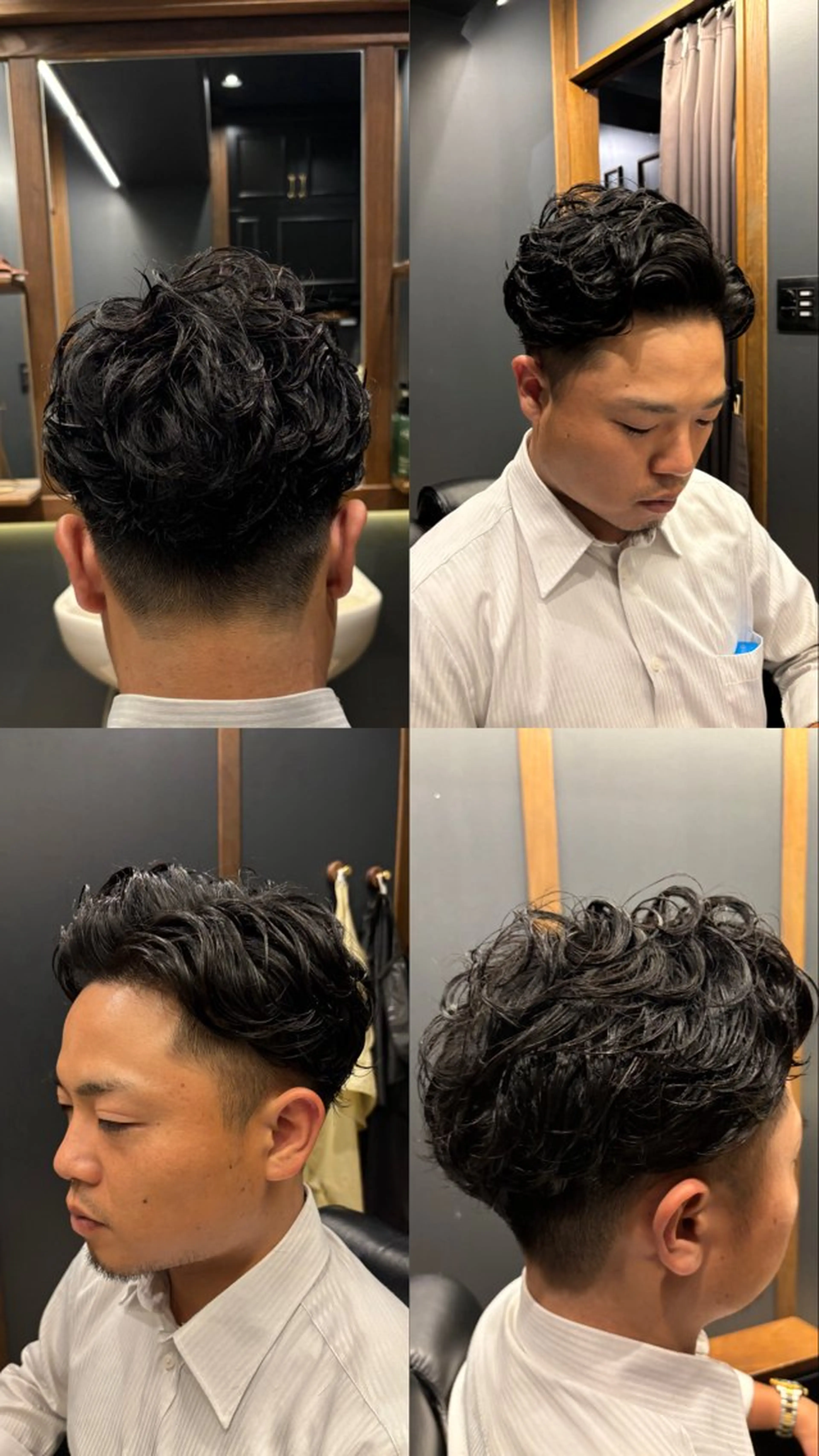 パーマ メンズ ビジネス メンズパーマ ストレートパーマ 銀座shino~灯~HANARE所属・メンズパーマ/ 大須田 倭のヘアスタイル