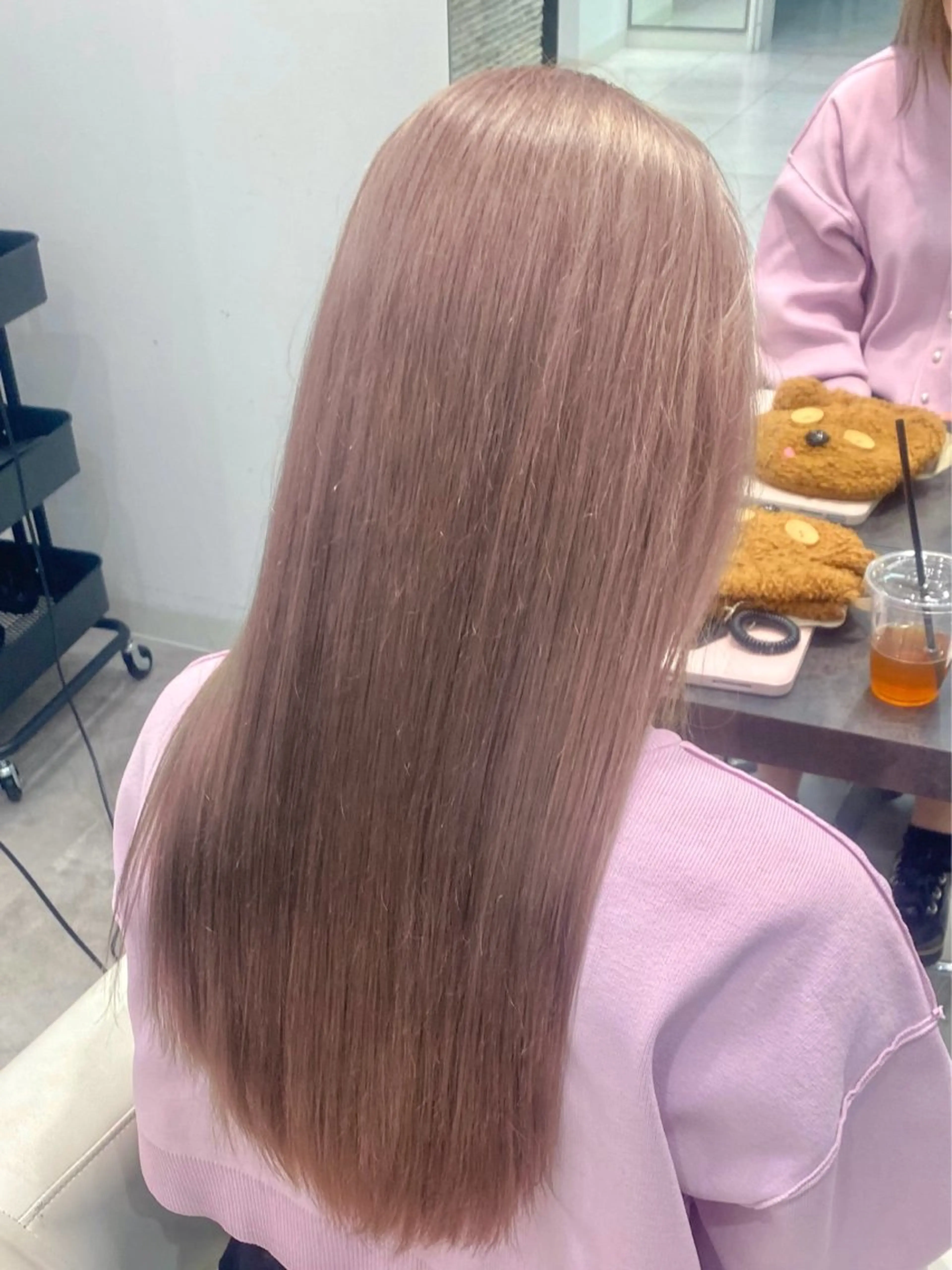 ロング カラー ヘアカラー トリートメント ハイトーン/髪質改善 /韓国SUZUKAのヘアスタイル