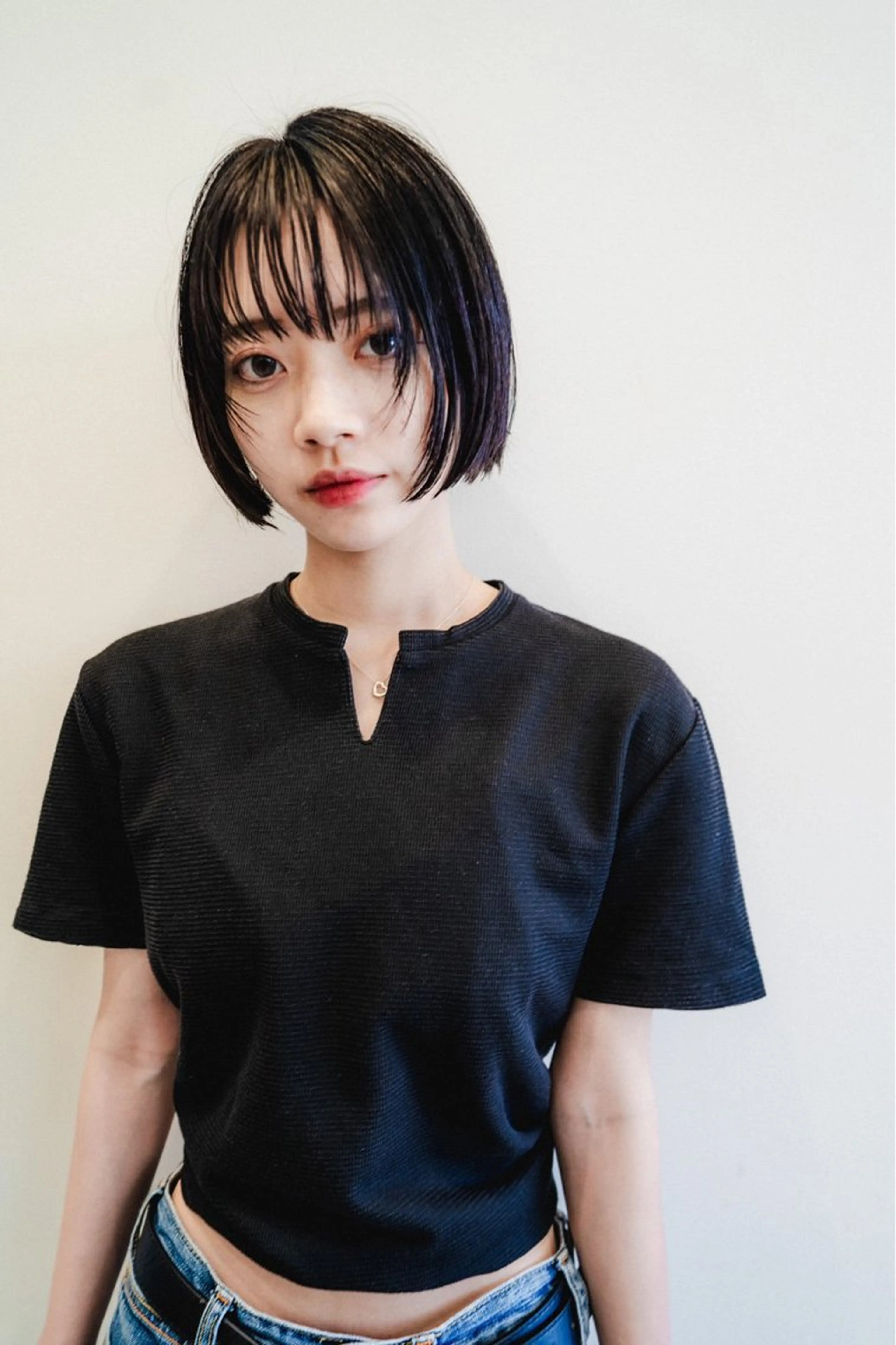 ショート 切りっぱなしボブ ボブ カット 似合わせカット🫧 /パーマRINAのヘアスタイル