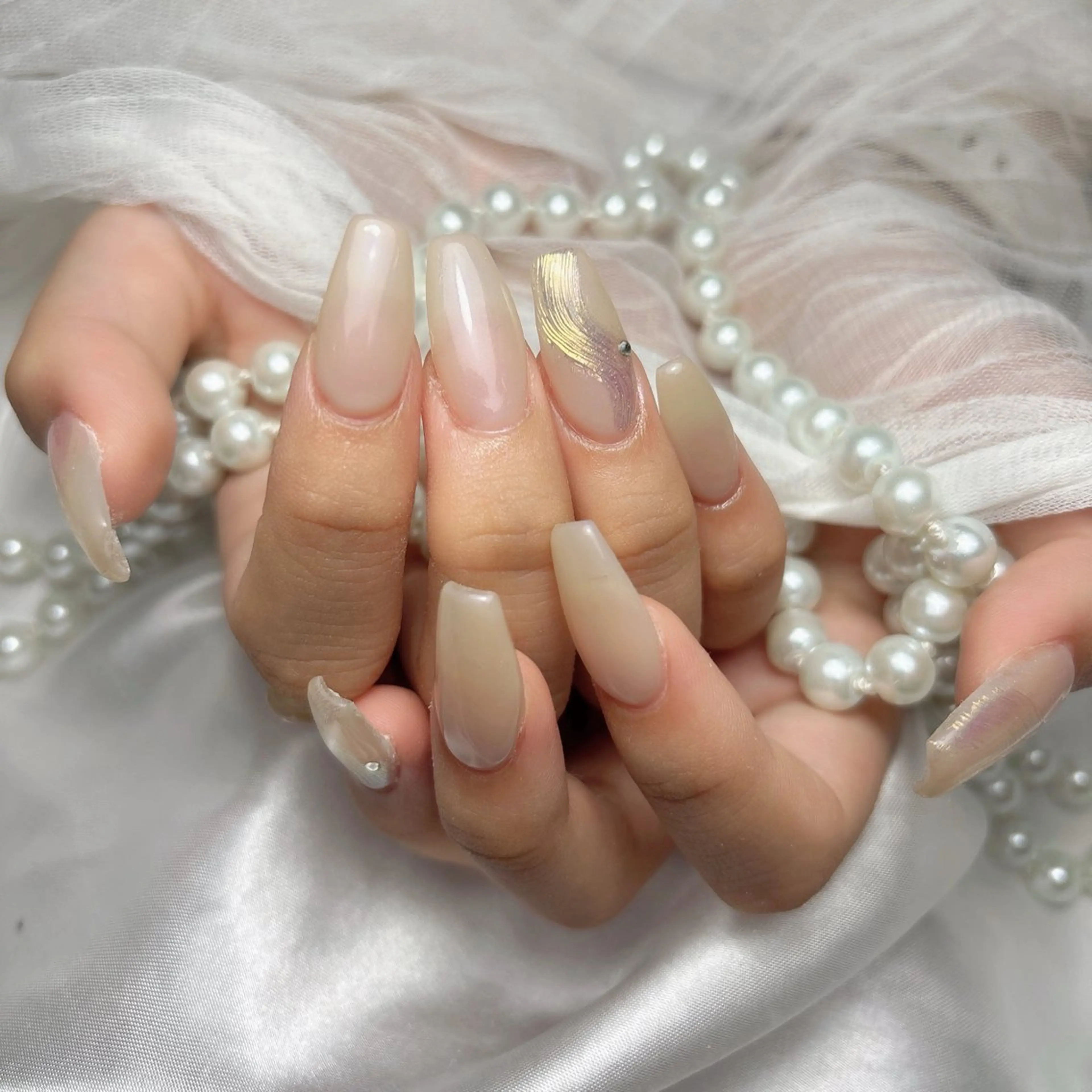 【HANDオフ無し】チップ長さだし10本+ 定額シンプルデザインAの写真